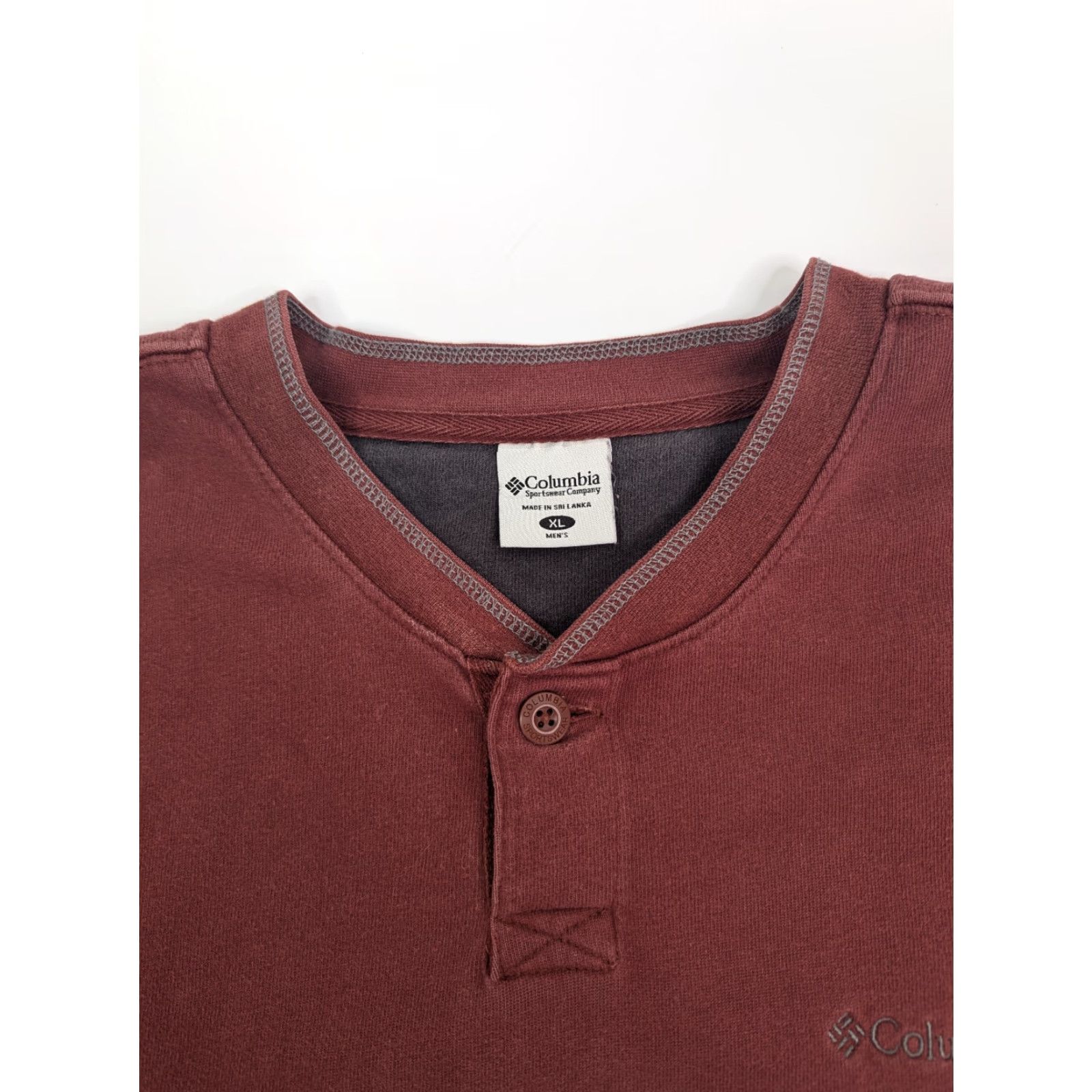 Vintage Columbia Sweatshirt Men XL Red-Brown Crew Neck Pullover Knit Long Sleeve Logo Classic All Seasons Autumn Winter Spring Summer Sportswear Men Size US XL / EU 56 / 4 - 6 Thumbnail