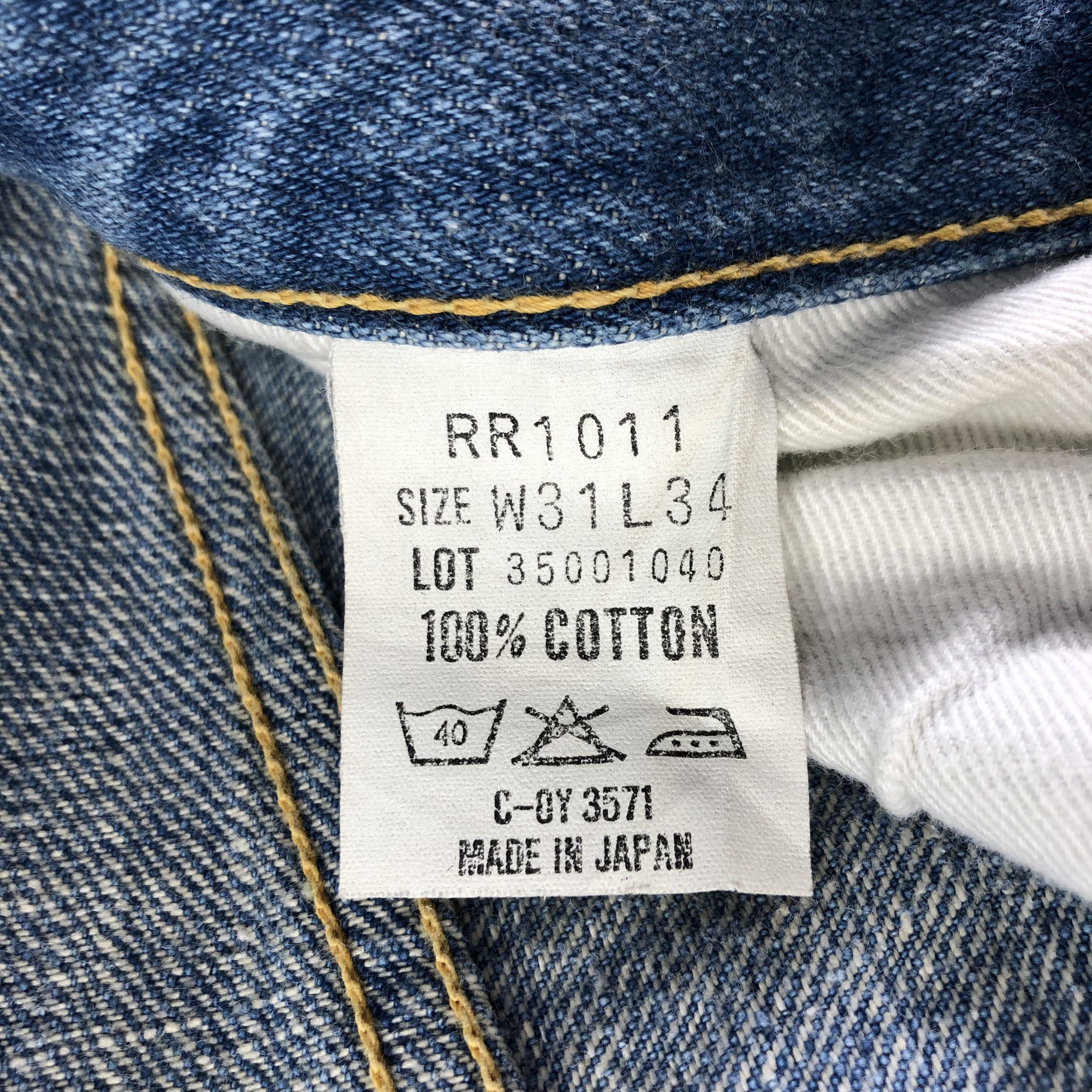 Japanese Brand Vintage Light Wash Earth Culture Redline Jeans-J2993 Size US 31 - 9 Thumbnail