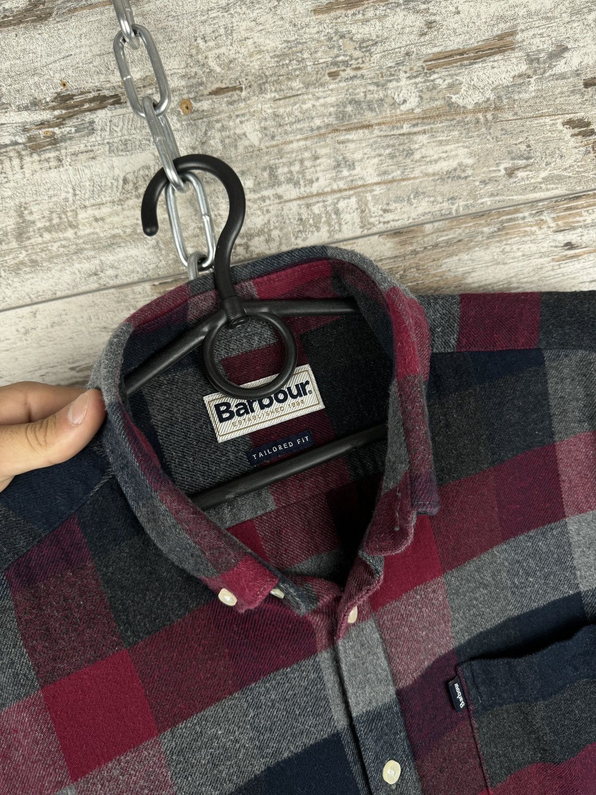 Barbour × Vintage Mens BARBOUR STAPLETON ANGUS shirts button up tweed size M Size US M / EU 48-50 / 2 - 7 Thumbnail