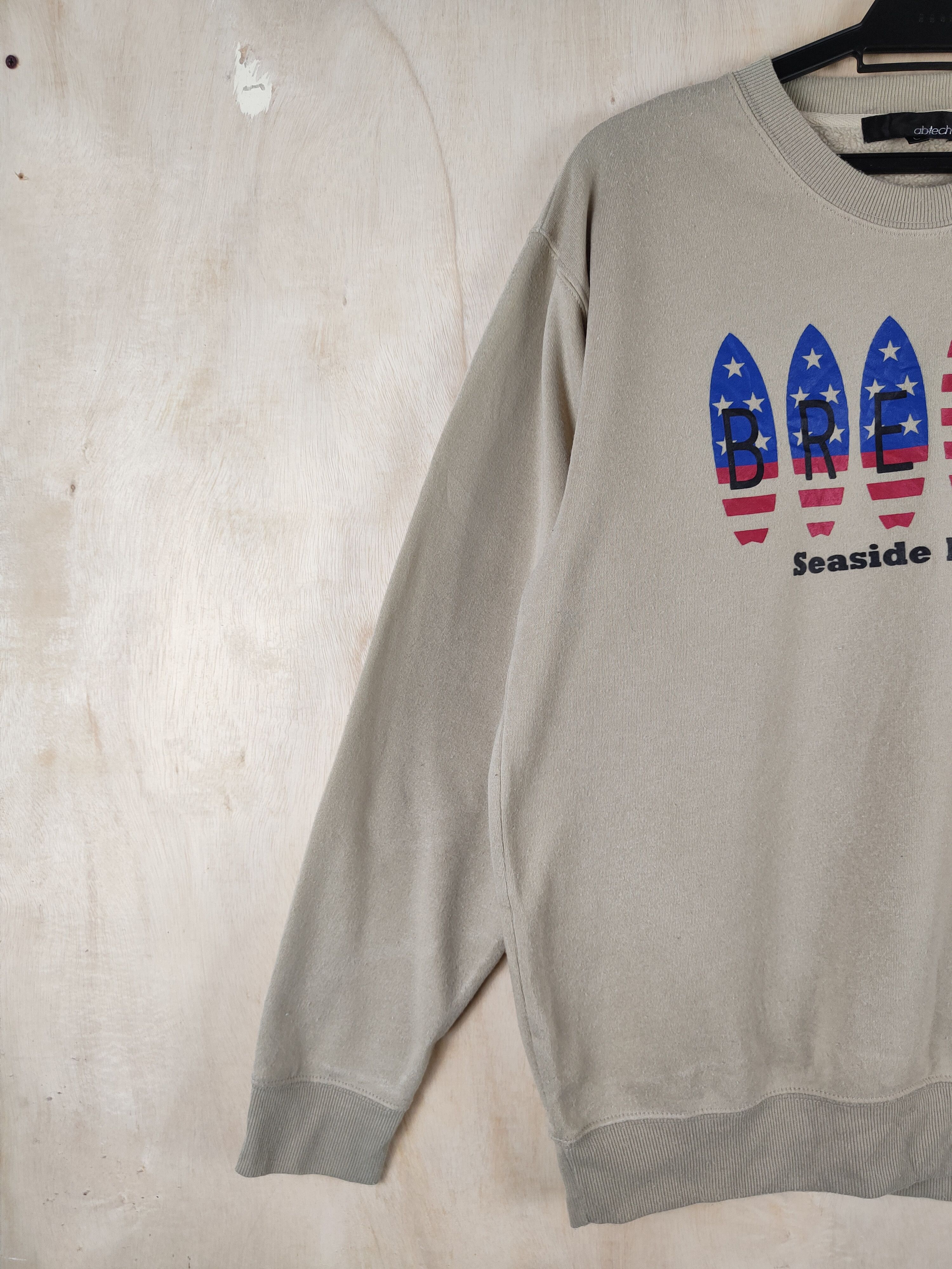 Japanese Brand Abtech seaside holiday Brown Sweatshirts #S2581 Size US M / EU 48-50 / 2 - 3 Thumbnail