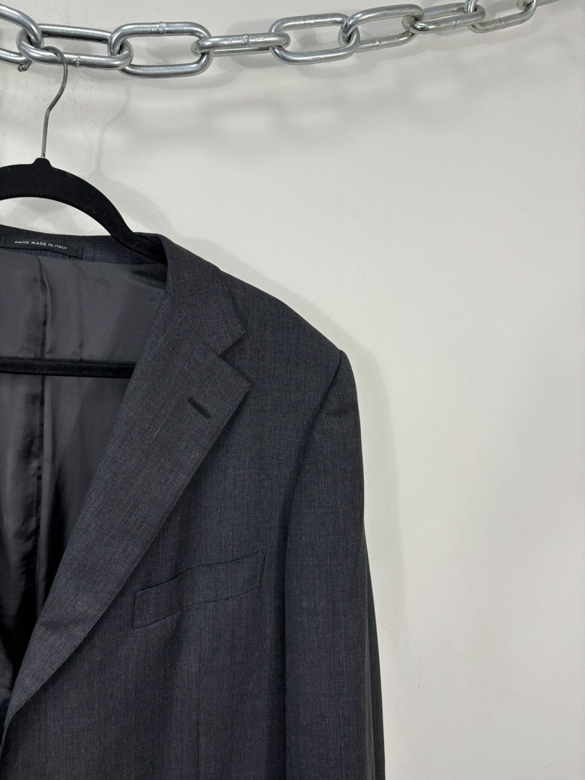 Caruso Raffaele Caruso Loro Piana Wool Men’s Gray Blazer Jacket Size 46L - 7 Thumbnail