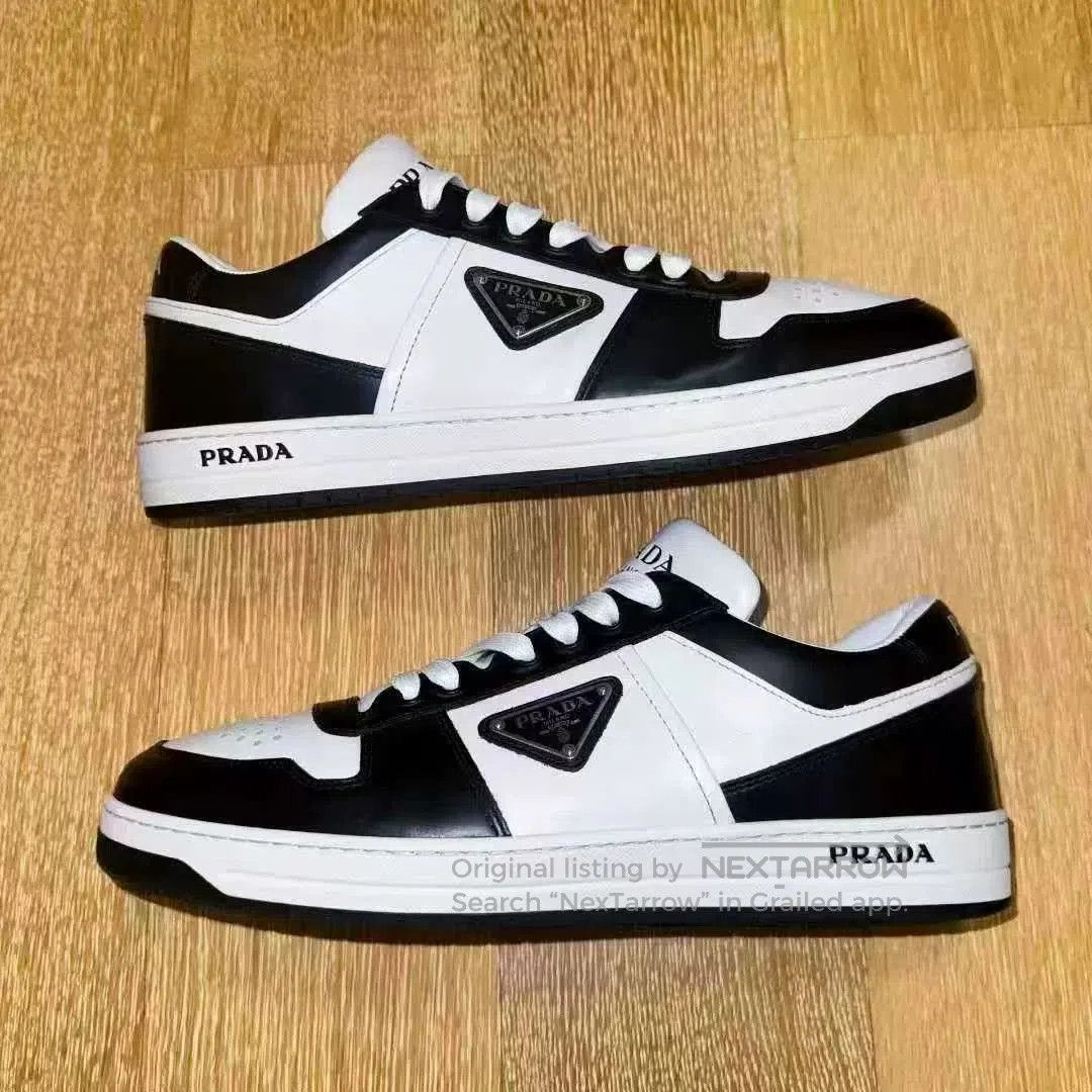 Prada prada black and white logo sneakers size 41.5. Size US 7.5 / EU 40-41 - 2 Thumbnail