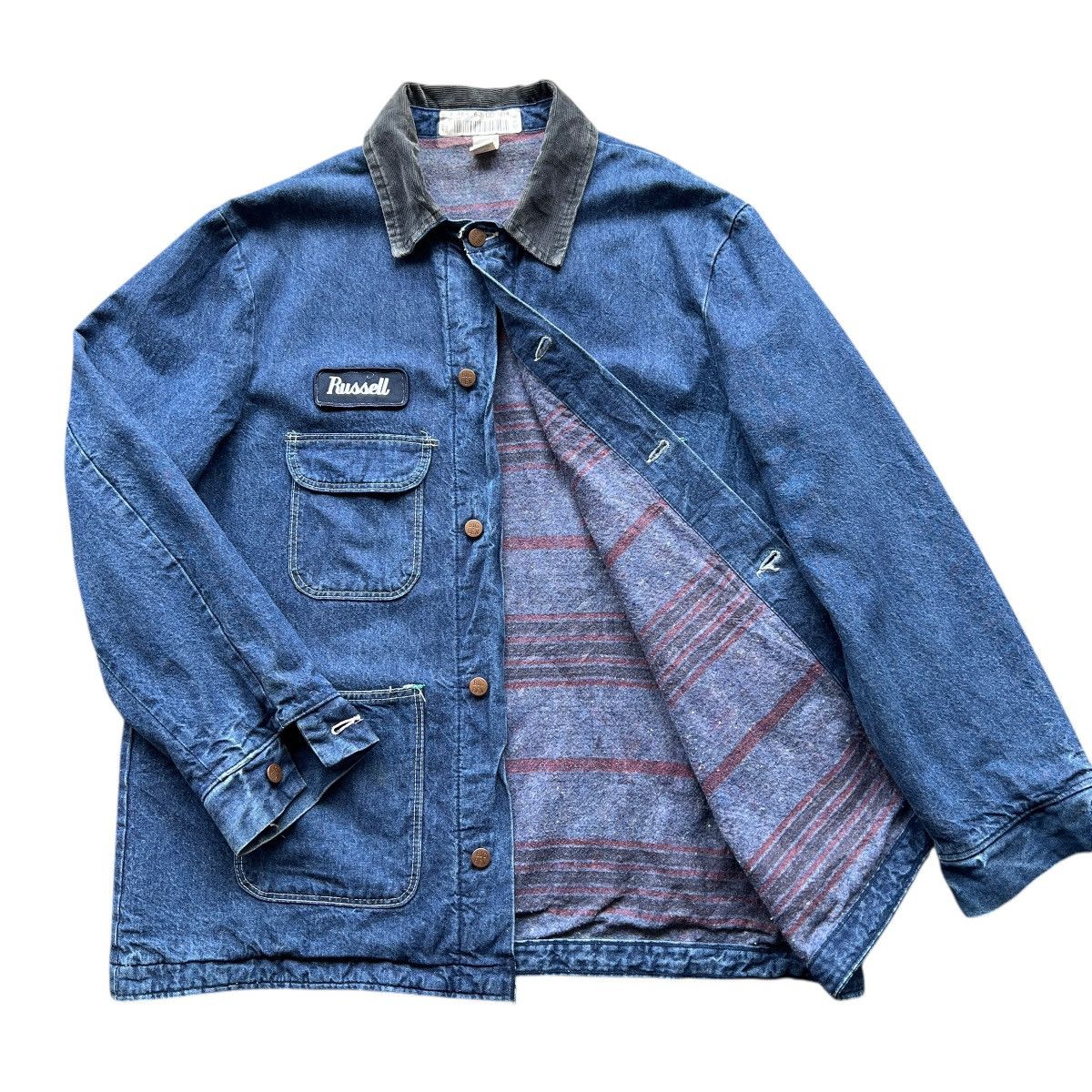 Vintage 🔥 Vintage Big Ben Blanket Denim Chore Jacket Size US L / EU 52-54 / 3 - 3 Thumbnail