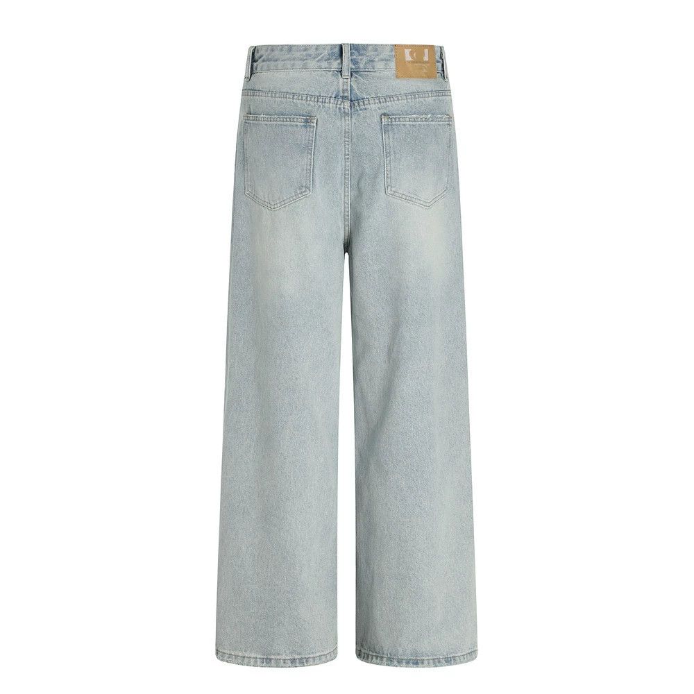 Jean American retro distressed punk light washed ripped jeans Size US 32 / EU 48 - 2 Thumbnail