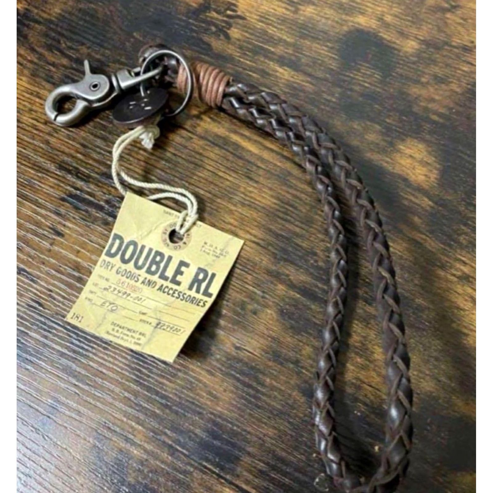 Ralph Lauren RRL RALPH LAUREN Wallet Mens BRAIDED LEATHER CHAIN RARE DEADSTOCK MULTICOLOR USED Size ONE SIZE - 2 Thumbnail