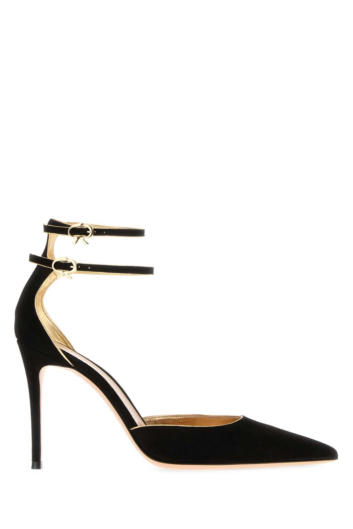 Gianvito Rossi Black Suede Ivette Pumps Size US 10 / IT 40 - 1 Thumbnail