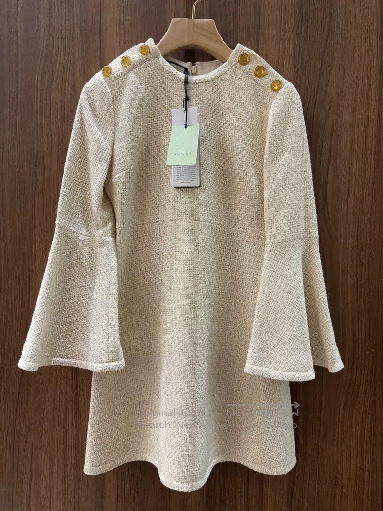 Gucci Gucci Off-white flared sleeve dress Size XS / US 0-2 / IT 36-38 - 1 Thumbnail
