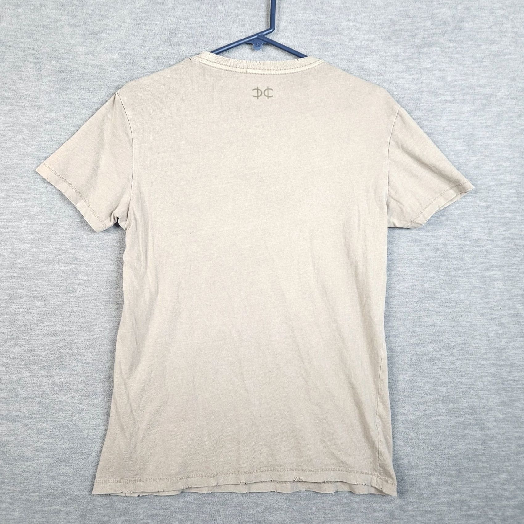 Vintage ACAPELLA Women’s Crew Neck Short Sleeve Tee Size S Beige, Regular Fit, Cotton Blend Shirt, Casual Distressed Vintage none, Men/Women? Size 28" / US 6 / IT 42 - 2 Thumbnail