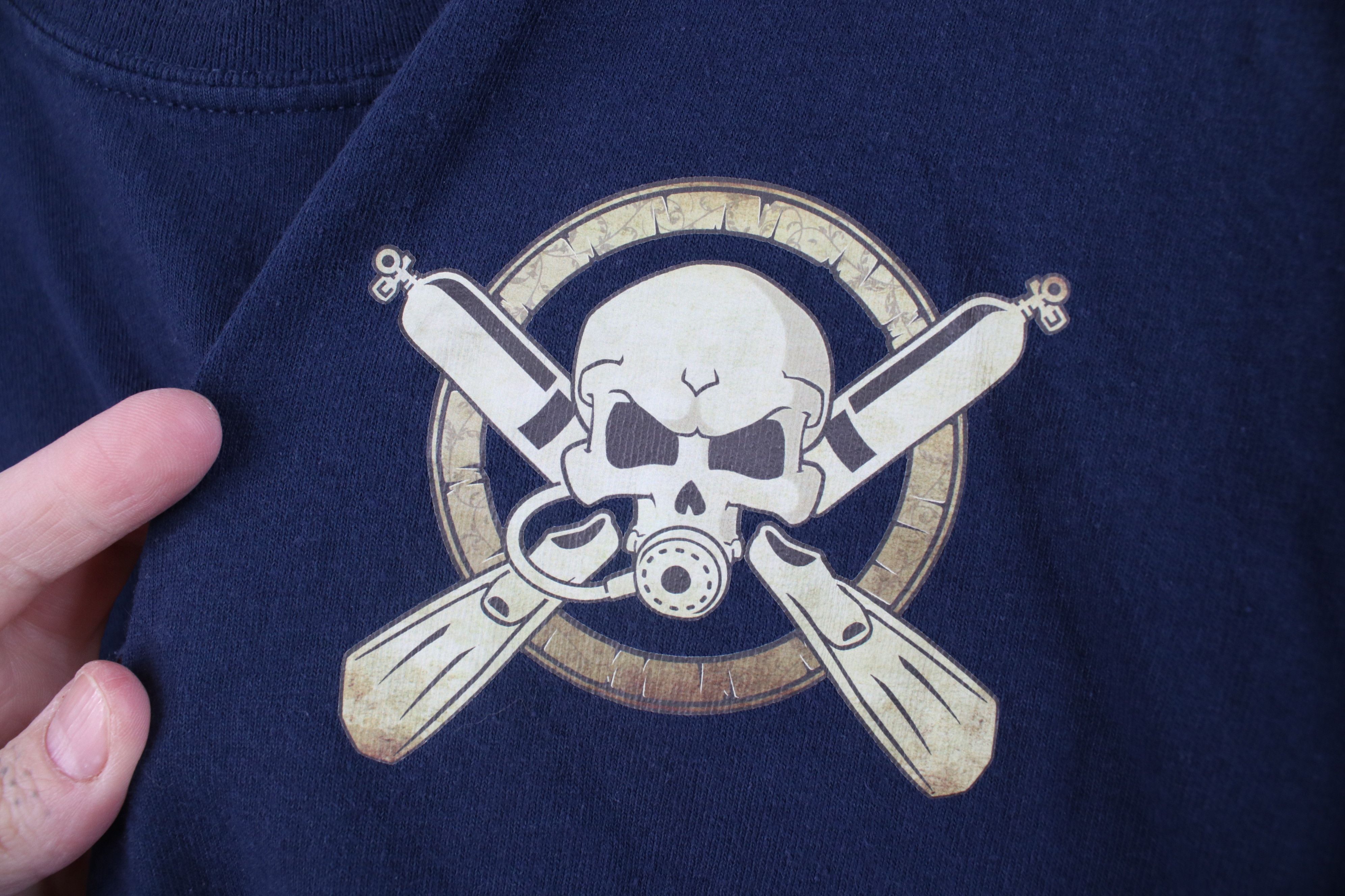 Vintage Vintage 90s Y2K Streetwear Skull Scuba Diving T-Shirt Size US L / EU 52-54 / 3 - 4 Thumbnail