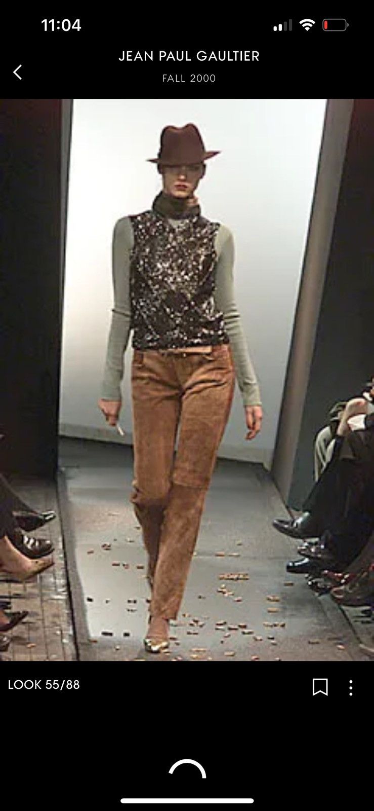 Jean Paul Gaultier FW 2000 Leather pants with detachable belt Size 28" / US 6 / IT 42 - 2 Thumbnail