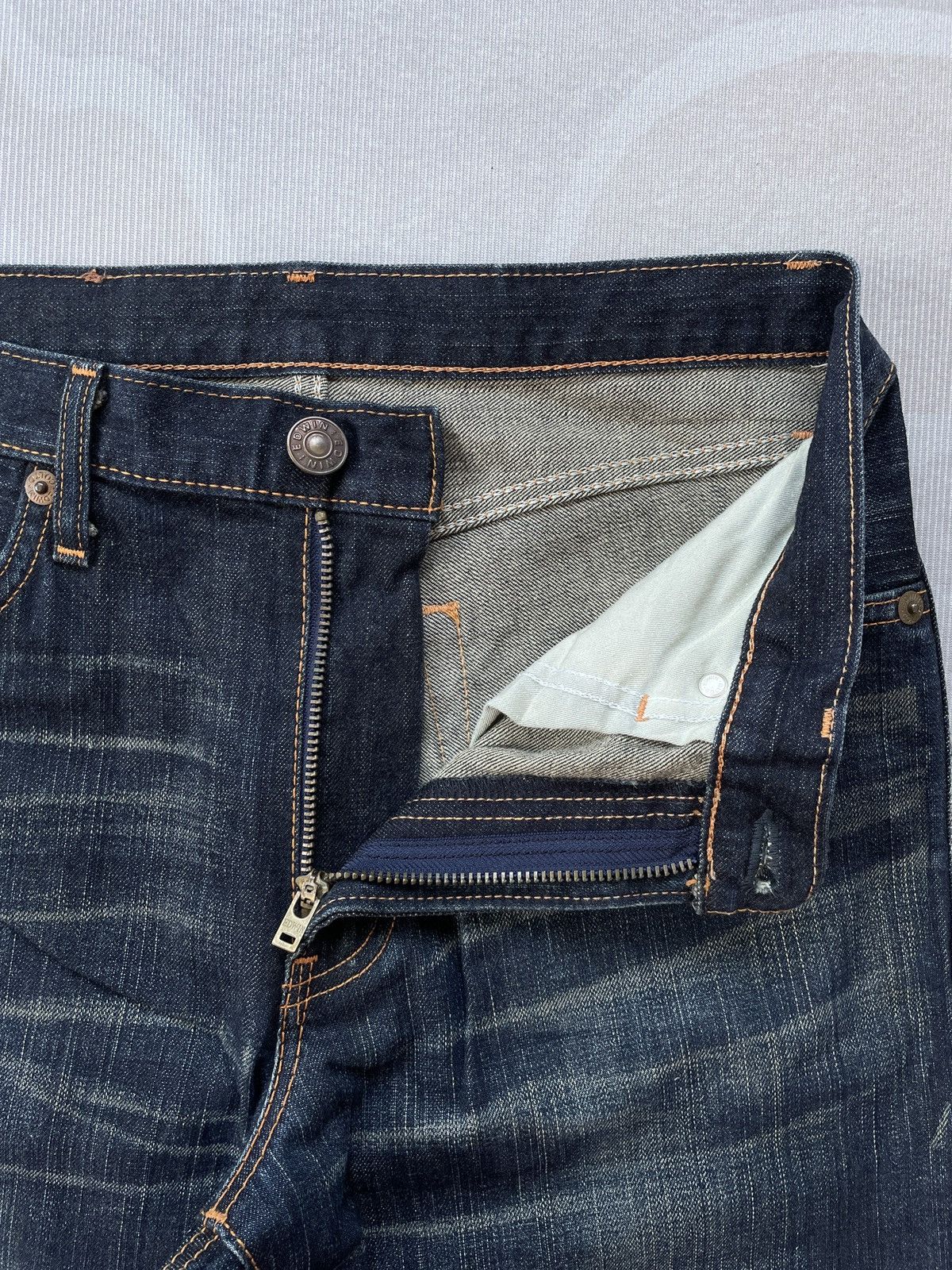 Edwin Vintage Edwin 504 Straight Jeans (LG116) Size US 30 / EU 46 - 5 Thumbnail