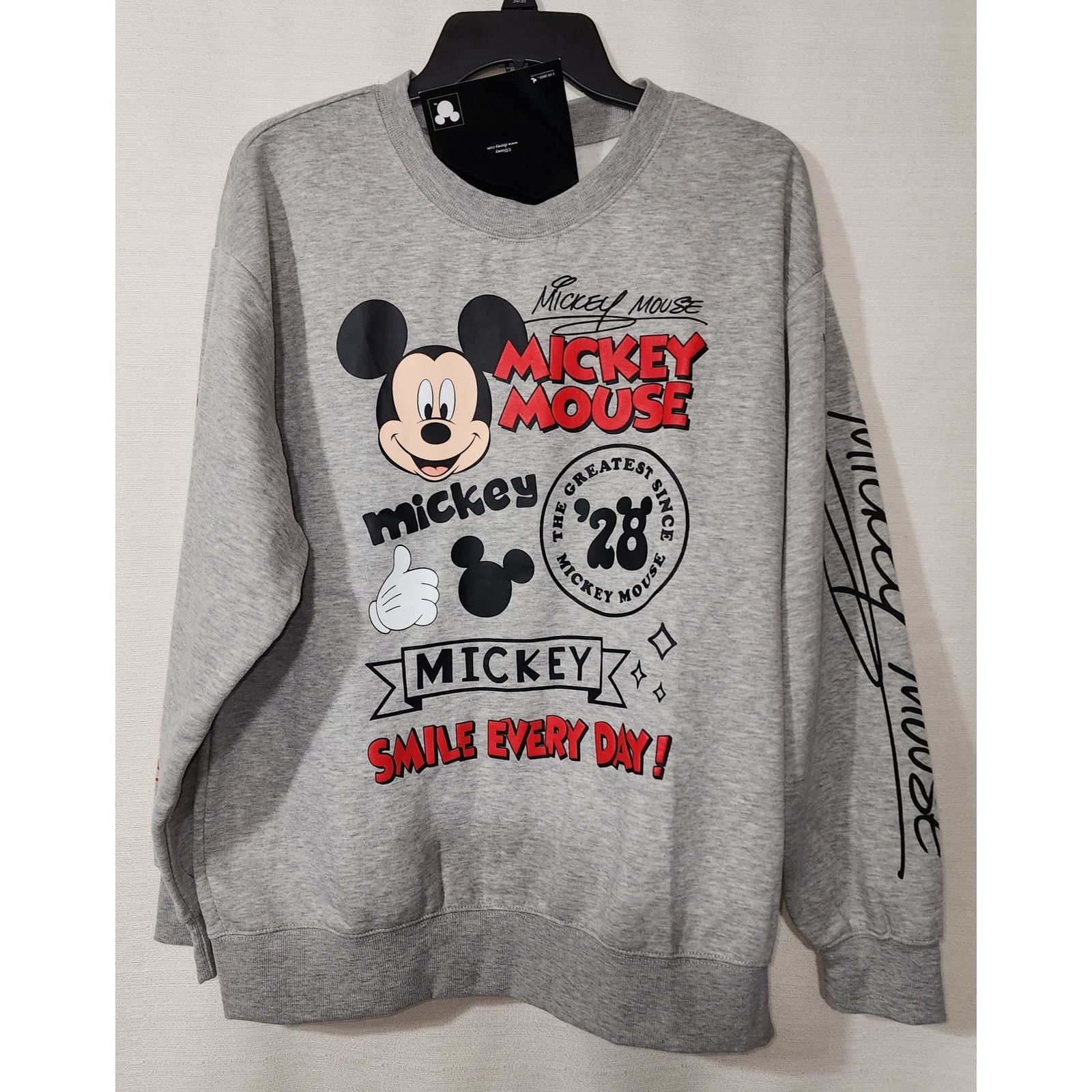 Disney Mickey mouse ''Smile every day! ''sweatshirt men's XL Size XL / US 12-14 / IT 48-50 - 3 Thumbnail