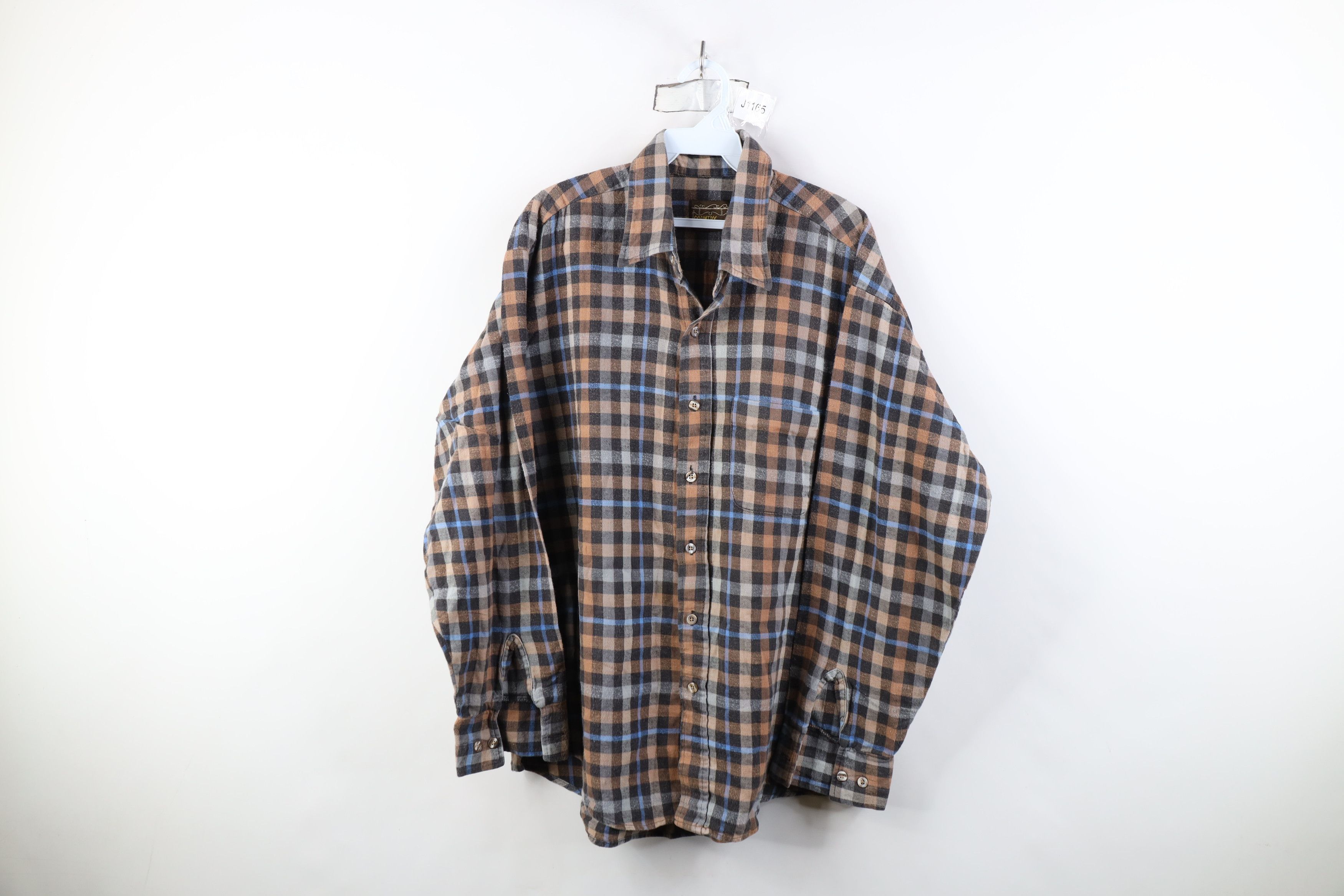 Vintage Vintage 70s Streetwear Flannel Collared Button Shirt Plaid Size US XL / EU 56 / 4 - 1 Thumbnail