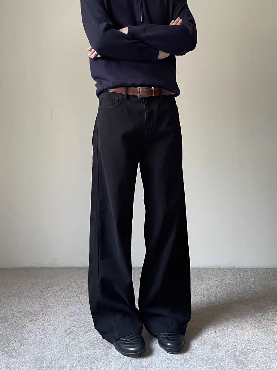Jean Black loose-fitting casual work pants Size US 32 / EU 48 - 2 Thumbnail