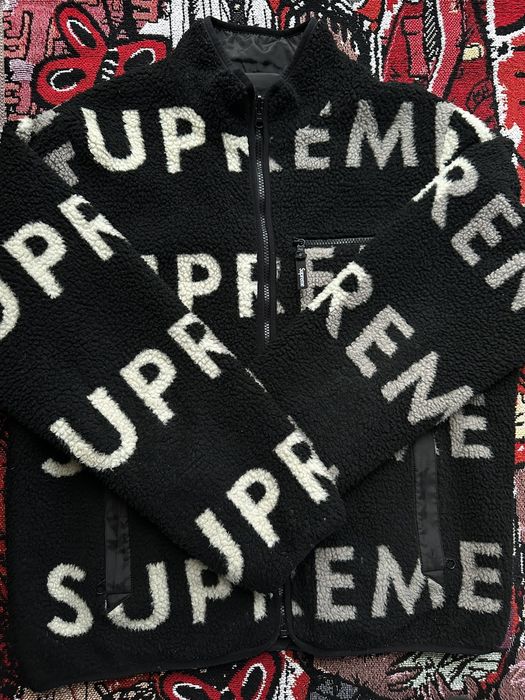 Supreme Supreme - reversible logo fleece jacket | Grailed