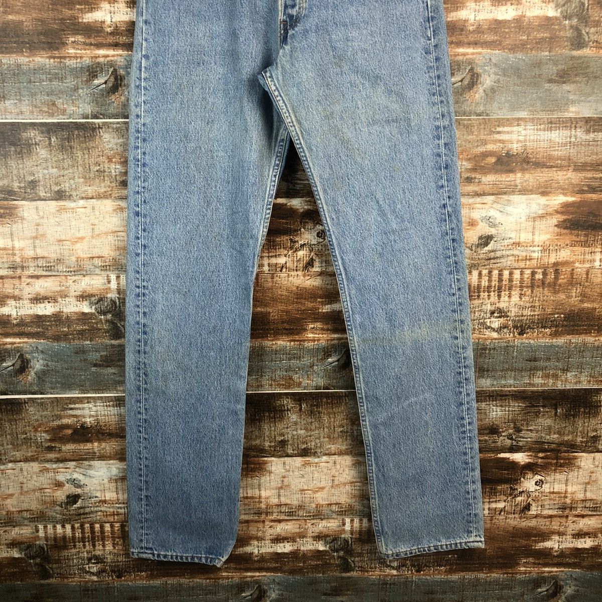 Levi's Levis 501 Blue Denim ripped vintage Pants #A2576 Size 30" / US 8 / IT 44 - 3 Thumbnail