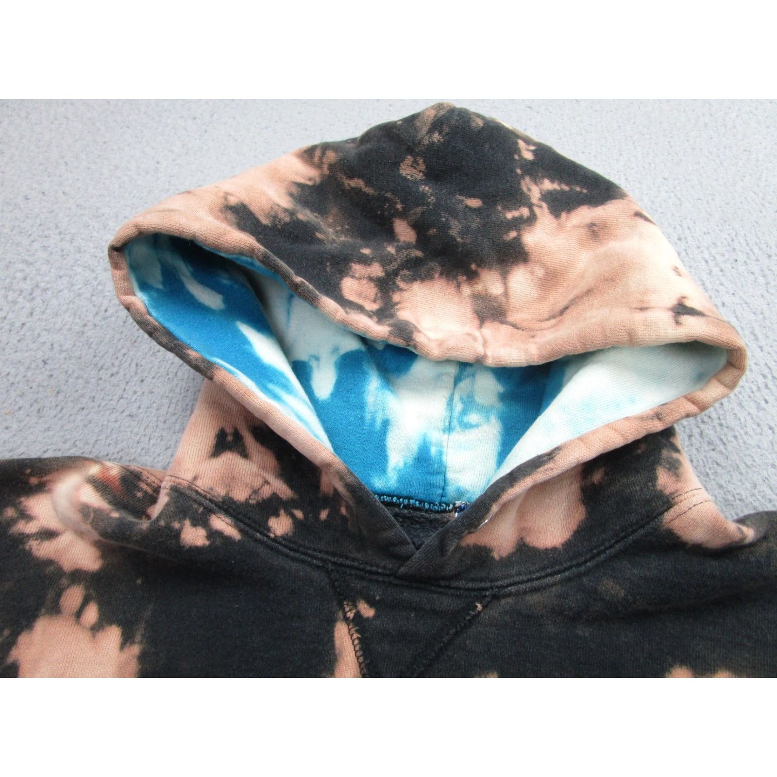 Champion Vintage Champion Hoodie XL Black Tan Bleach Tie Dye USA Made 90s Grunge Size US XL / EU 56 / 4 - 7 Thumbnail