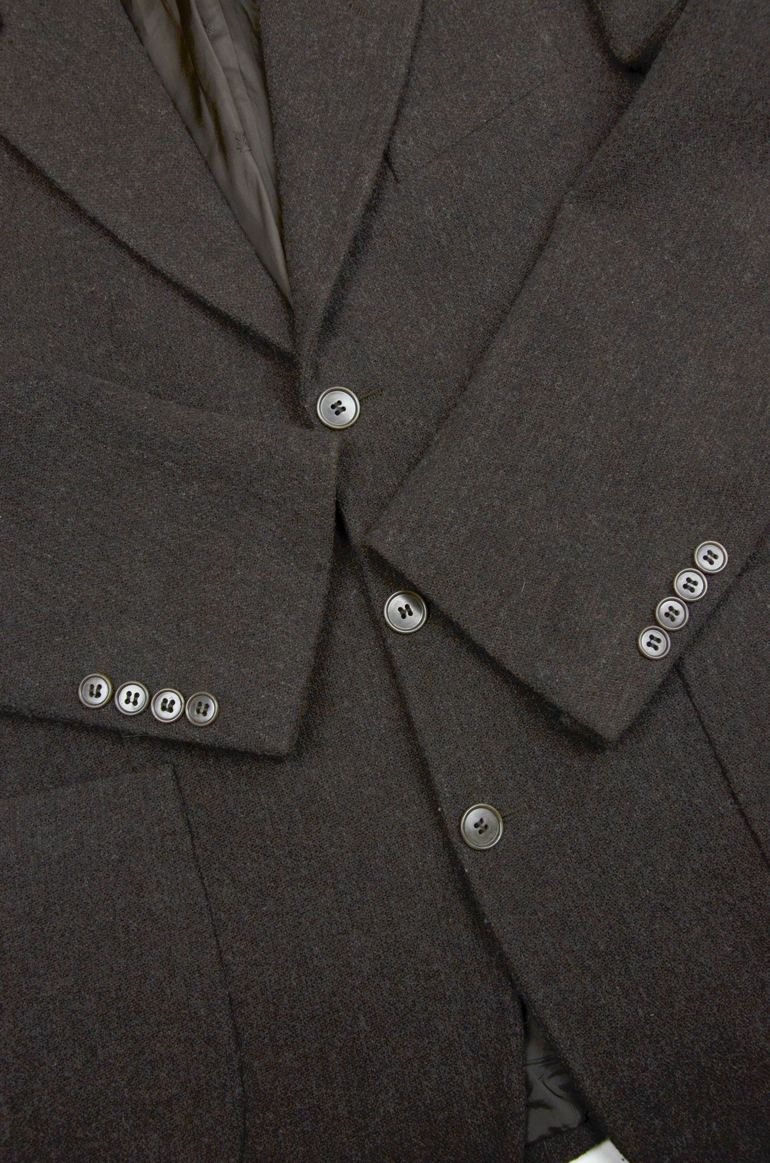 Vintage Yves Saint Laurent pour Homme Wool Brown Blazer M Size 48R - 3 Thumbnail