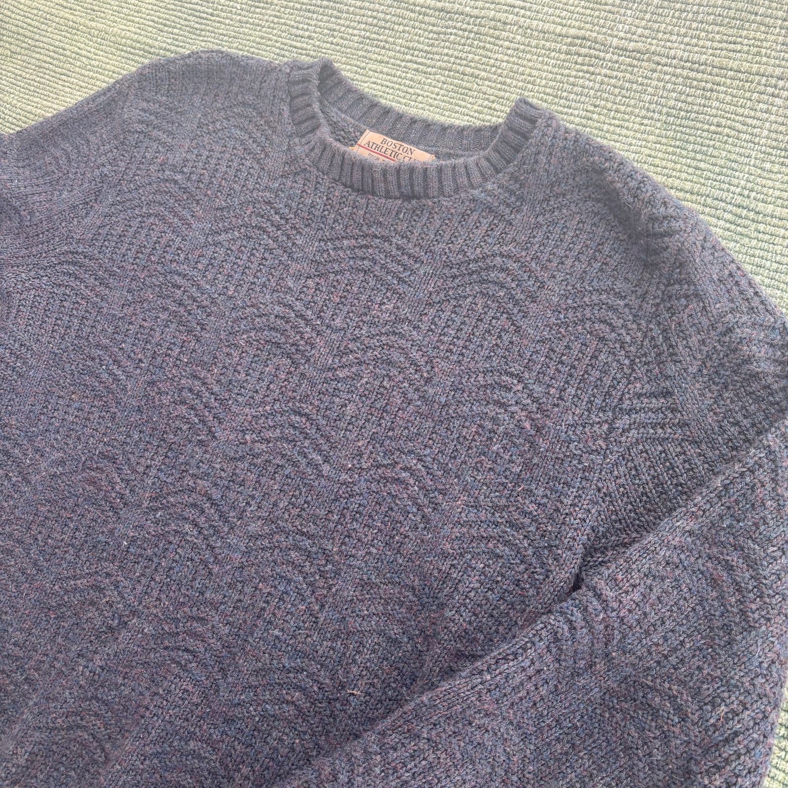 Vintage Vintage mens gray knit boston athletic club grandpa sweater Size US M / EU 48-50 / 2 - 5 Thumbnail
