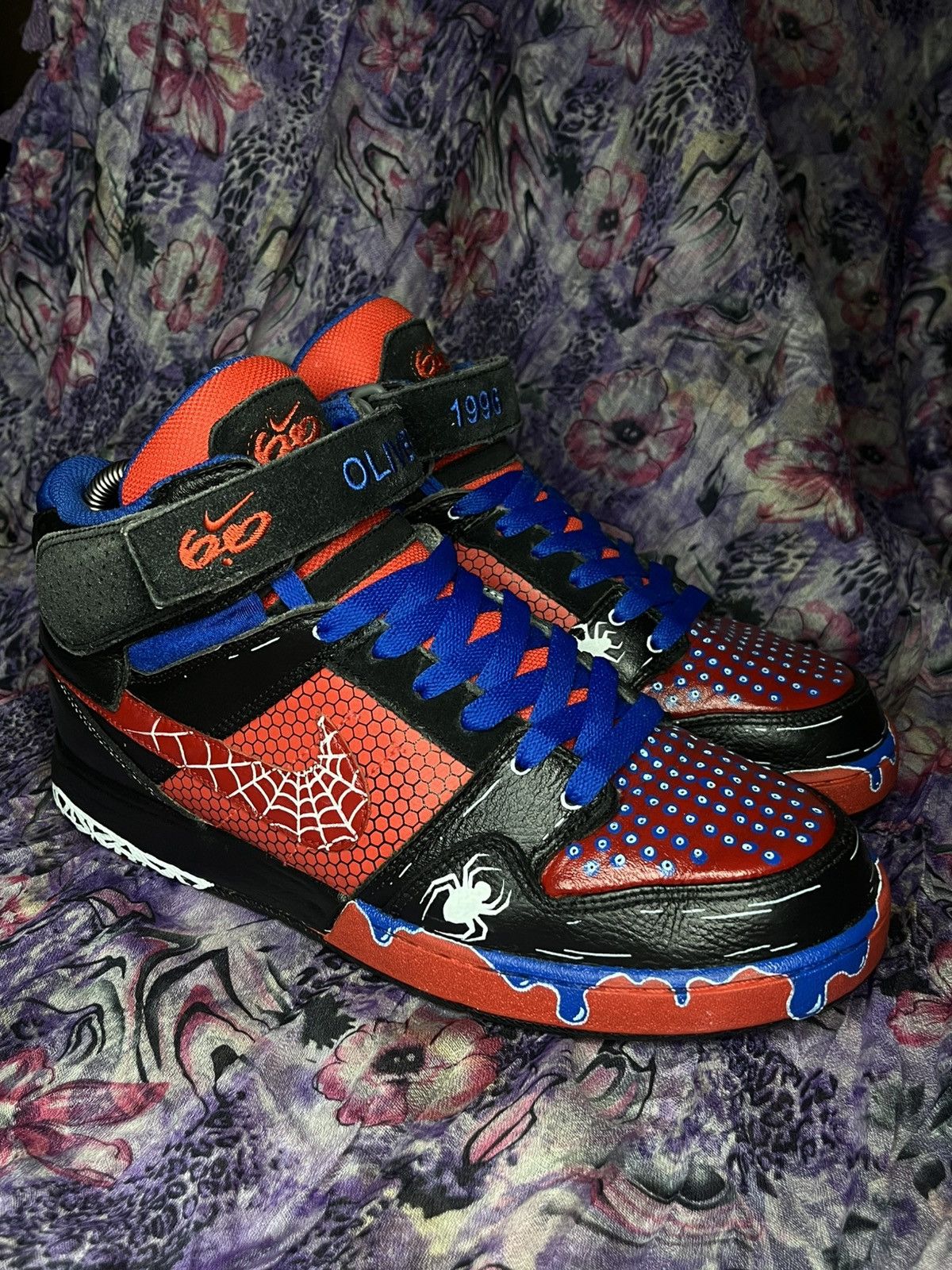 Nike 🕷️ Custom Nike SB Dunk Mid NikeiD Spider-Man Y2K Vintage EU42 Size US 8.5 / EU 41-42 - 6 Thumbnail