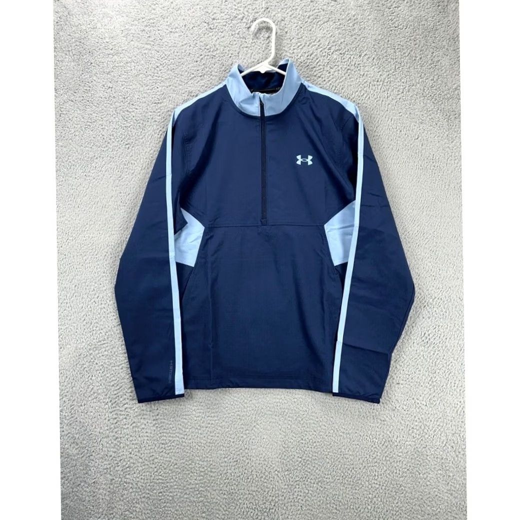 Under Armour Under Armour Jacket Mens Medium Storm Windstrike Blue Golf Pullover Logo NEW A2 Size US M / EU 48-50 / 2 - 3 Thumbnail