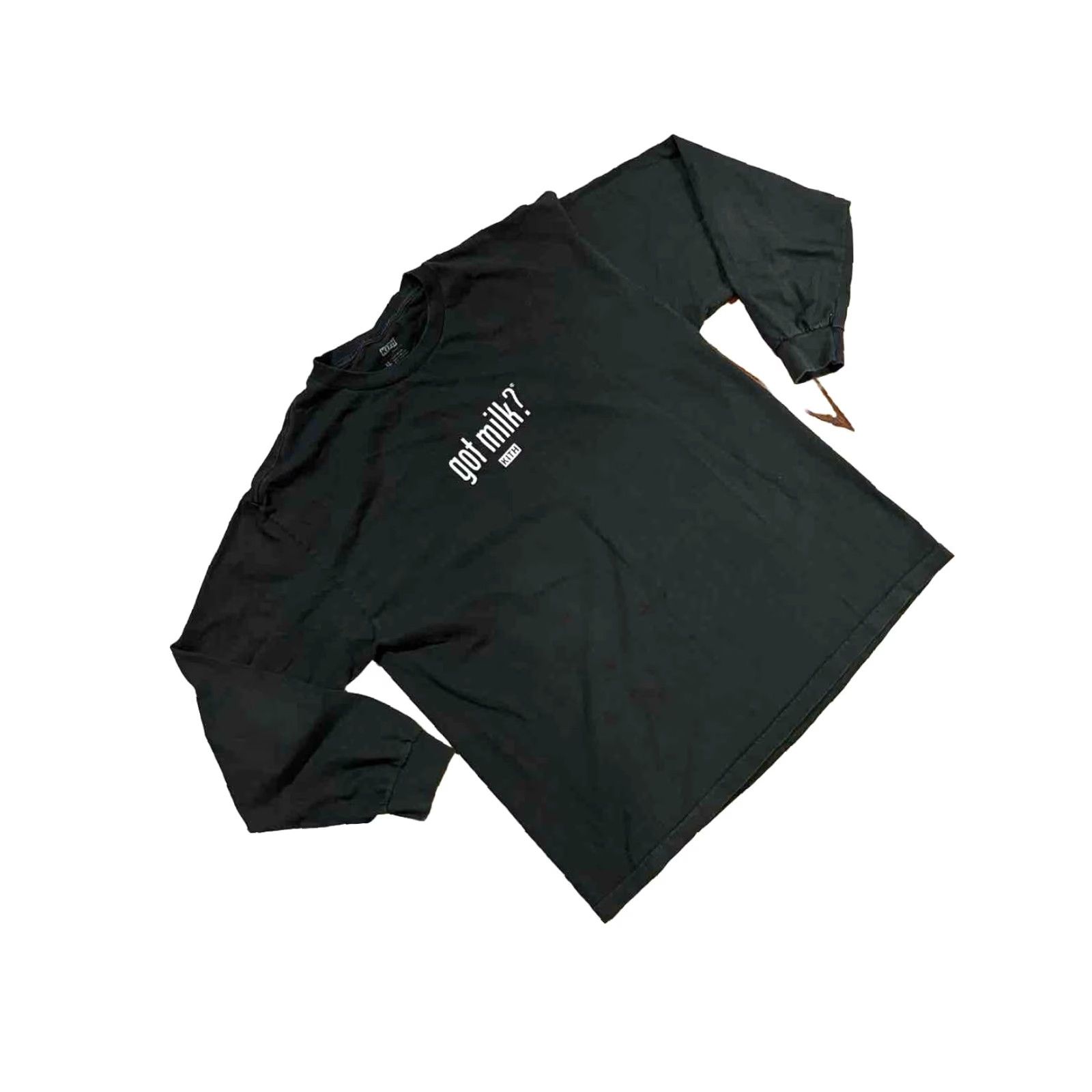 Kith KITH Shirt Men’s XL Black 100% Cotton Ribbed “Got Milk” Crew Neck Long Sleeve T-Shirt Mens Size US XL / EU 56 / 4 - 2 Thumbnail