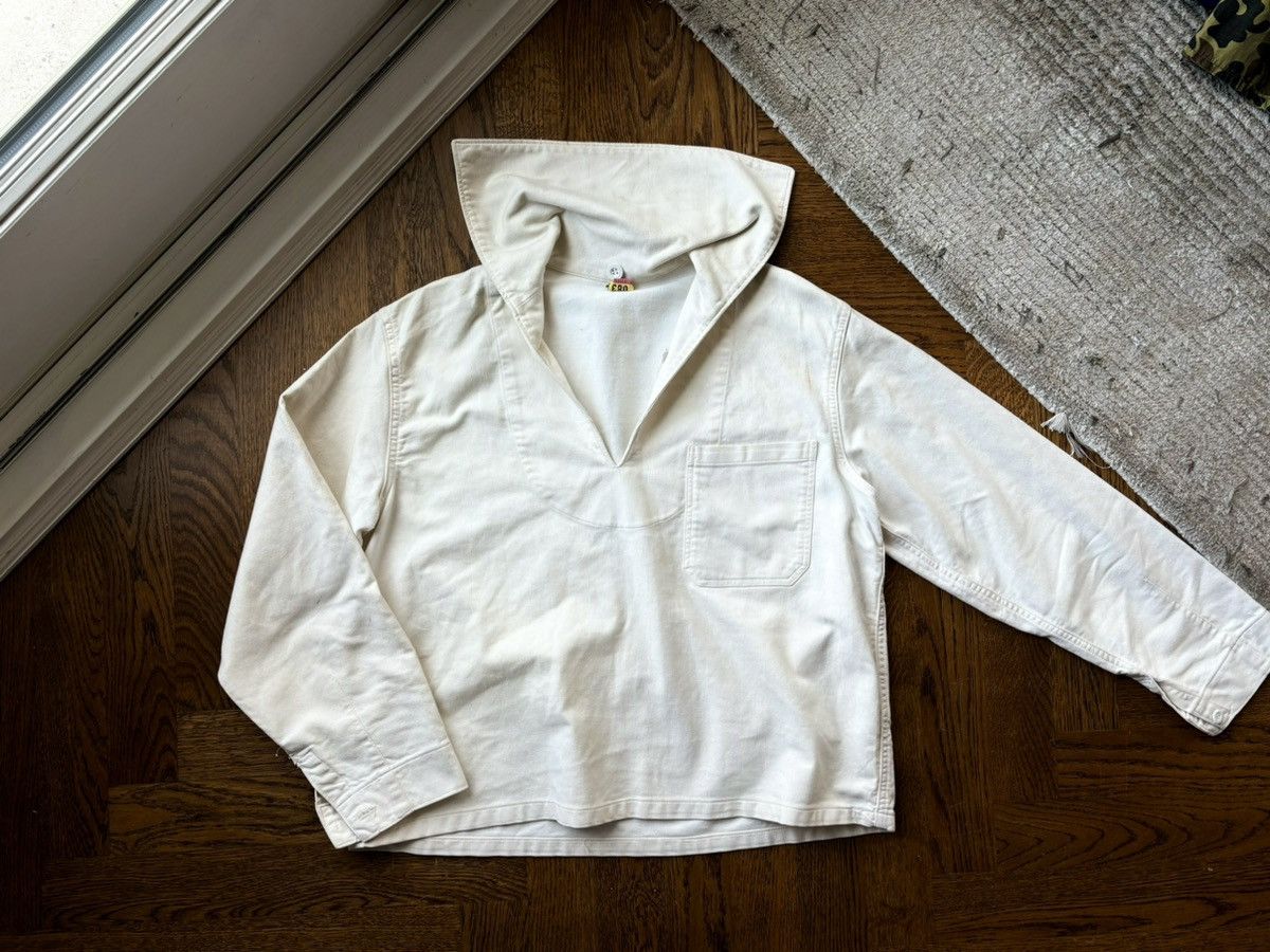 Vintage 1960s East German Navy Smock Vintage Canvas Soviet Sailor US Size US M / EU 48-50 / 2 - 14 Thumbnail