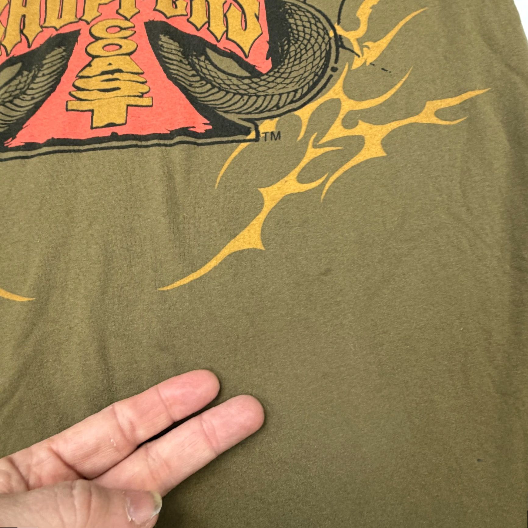 West Coast Choppers West Coast Choppers Shirt Mens XL Green Cobra Cross Graphic Biker Motorcycle Size US XL / EU 56 / 4 - 5 Thumbnail