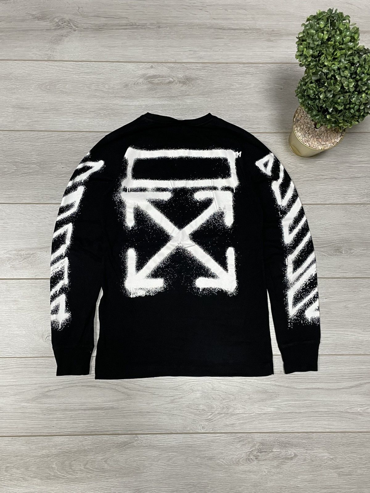 Off-White Off-White paint arrows tape stripes long sleeve Size US S / EU 44-46 / 1 - 1 Thumbnail