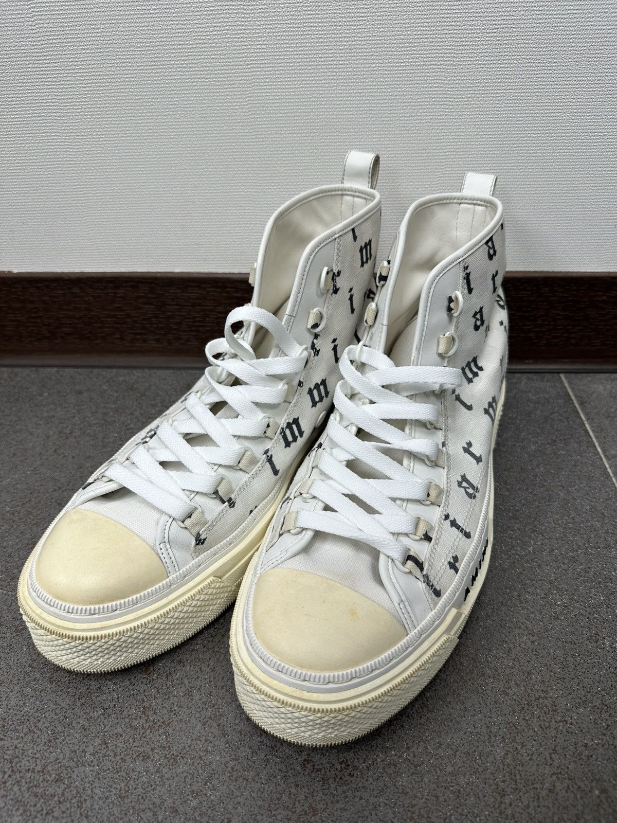 Amiri Amiri Logo High-top Sneakers Size: 45 Size US 12 / EU 45 - 1 Thumbnail
