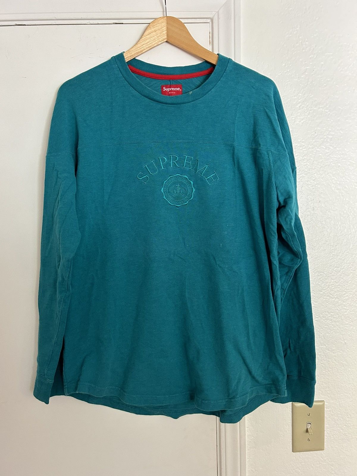 Supreme SUPREME turquoise sweater Size US L / EU 52-54 / 3 - 1 Thumbnail