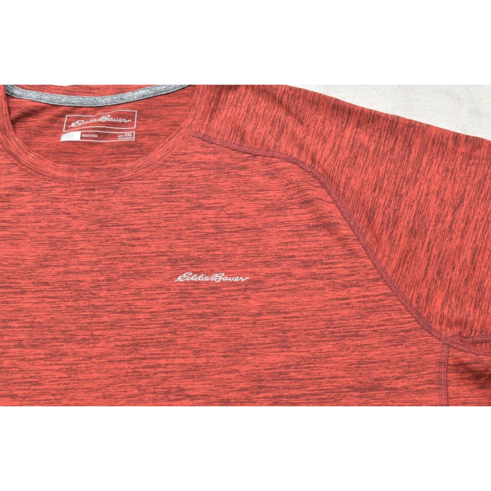 Eddie Bauer Eddie Bauer Motion Men's T-Shirt Short Sleeve Red Heather 2XL FreeDry Logo Crew Neck Shirt Mens Regular Fit Size US 39 - 4 Thumbnail