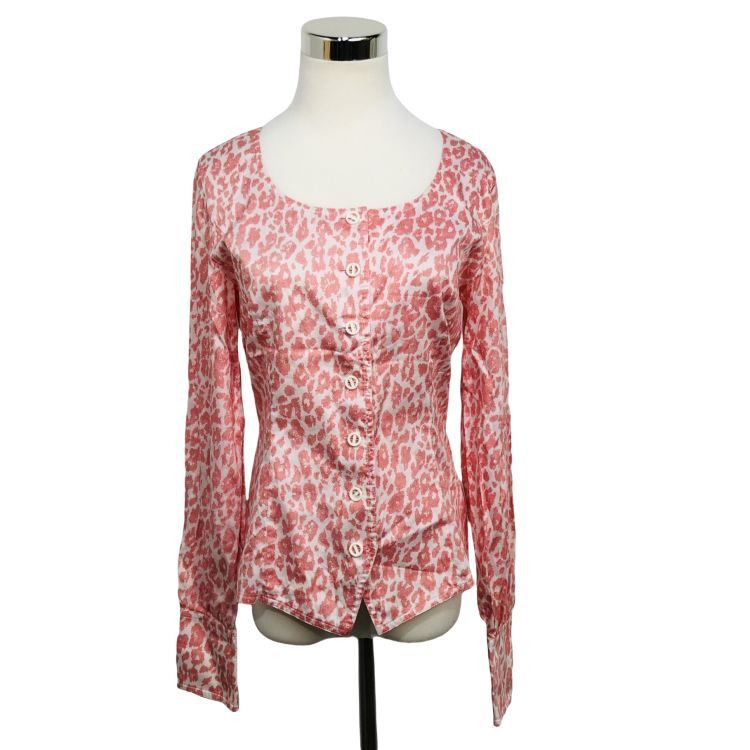 Dior Miss Dior Leopard Print Blouse Size L Size L / US 10 / IT 46 - 1 Thumbnail