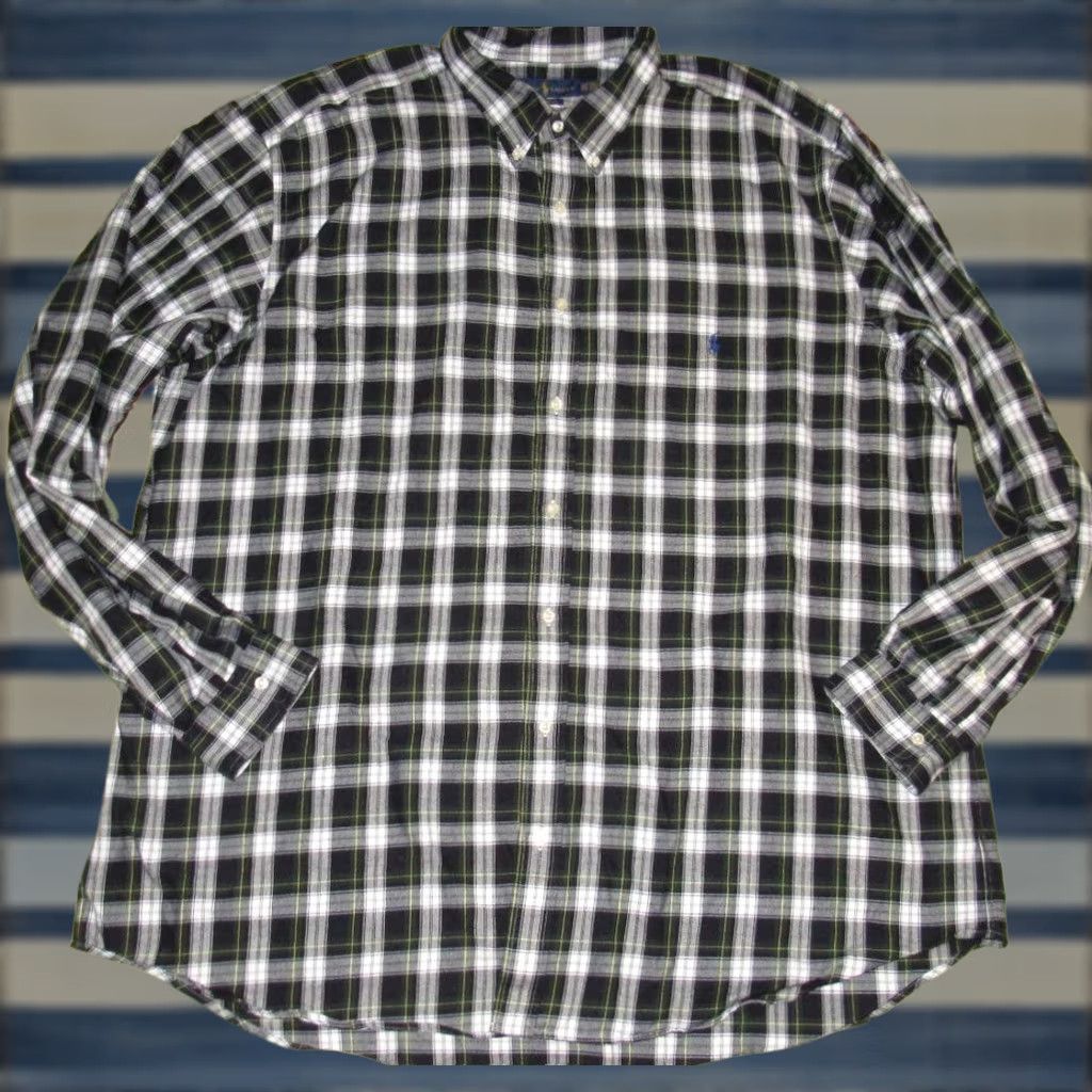 Ralph Lauren RALPH LAUREN Button-Up Shirt 3XLT Long Sleeve Plaid Green Blue (Men) Size US XXL / EU 58 / 5 - 1 Thumbnail