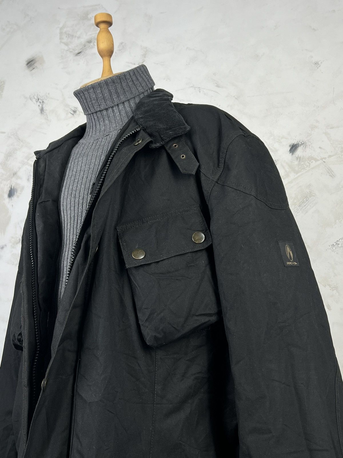 Vintage Vintage Richa Motorcycle Waxed Jacket Padded Riding Coat 5XL Size US XXL / EU 58 / 5 - 4 Thumbnail