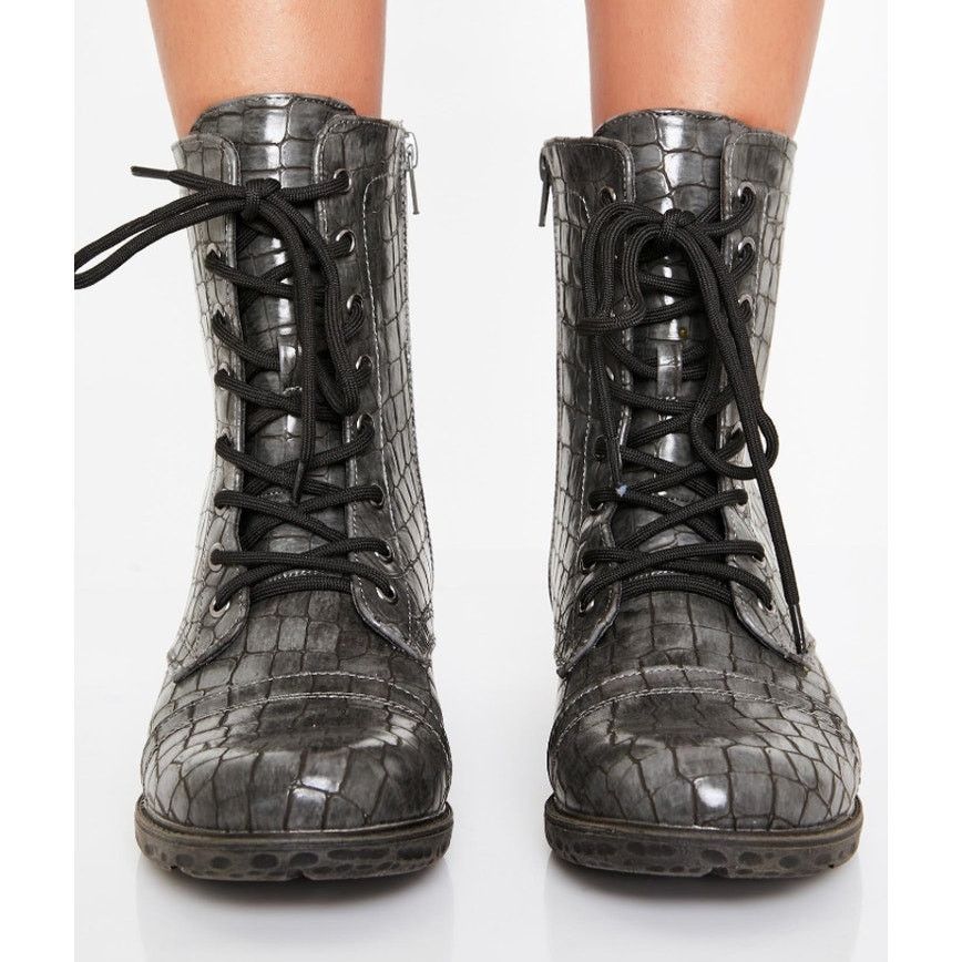 Other VERY VOLATILE Women's NEW Snake Print Combat Boots | Size 9 Size US 9 / IT 39 - 6 Thumbnail