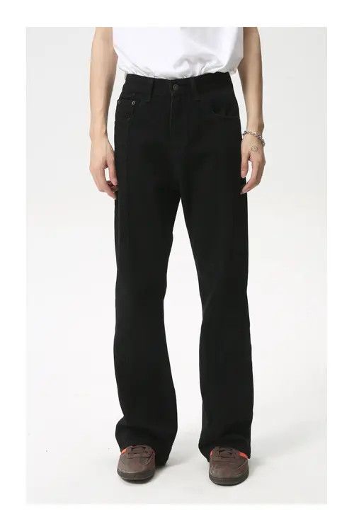 Anime × Japanese Brand × Jean Pants Black cleanfit high street simple flared casual jeans Size US 34 / EU 50 - 1 Thumbnail