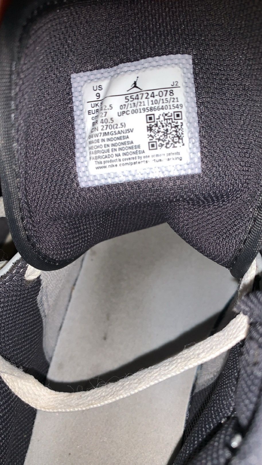 Jordan Brand Jordan 1 smoke grey Size US 9 / EU 42 - 7 Thumbnail