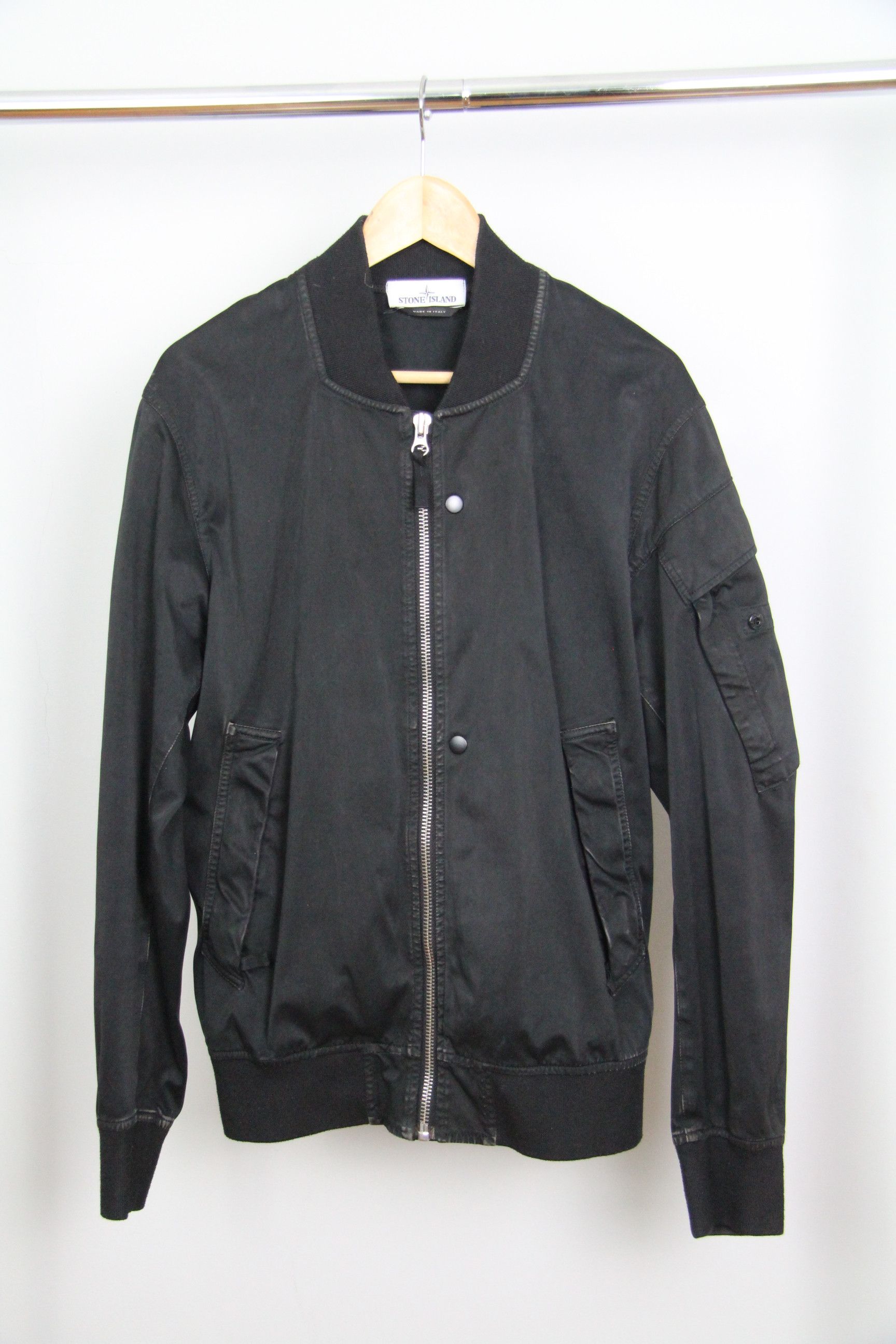 Stone Island David TC Black Bomber Size US L / EU 52-54 / 3 - 1 Thumbnail