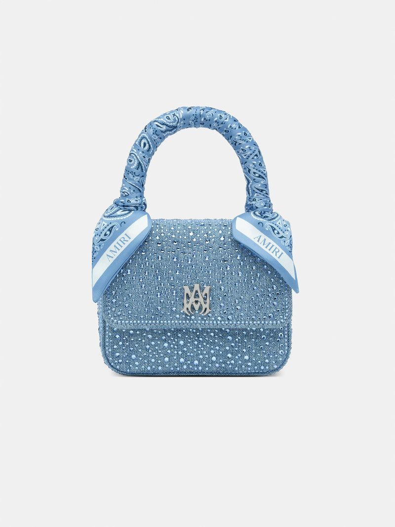 Amiri o1s1wg110426 Size: OS / Crystal Denim Micro MA Bag in Blue Size ONE SIZE - 1 Thumbnail