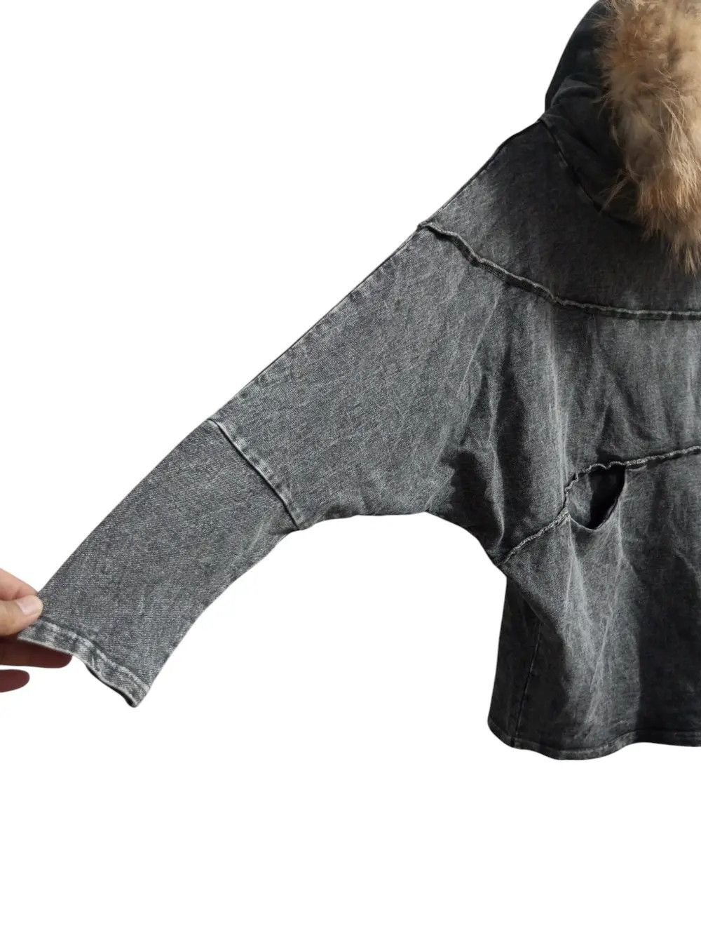 If Six Was Nine × Japanese Brand × Le Grande Bleu (L.G.B.) Vintage pattern Torso denim stretch fur hoodies Size US L / EU 52-54 / 3 - 2 Thumbnail