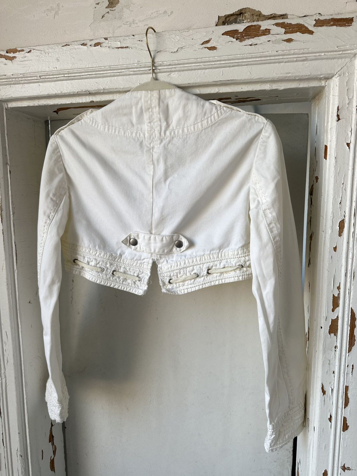 20471120 × Beauty Beast × Vintage Vintage White Cropped Jacket Size S / US 4 / IT 40 - 8 Thumbnail