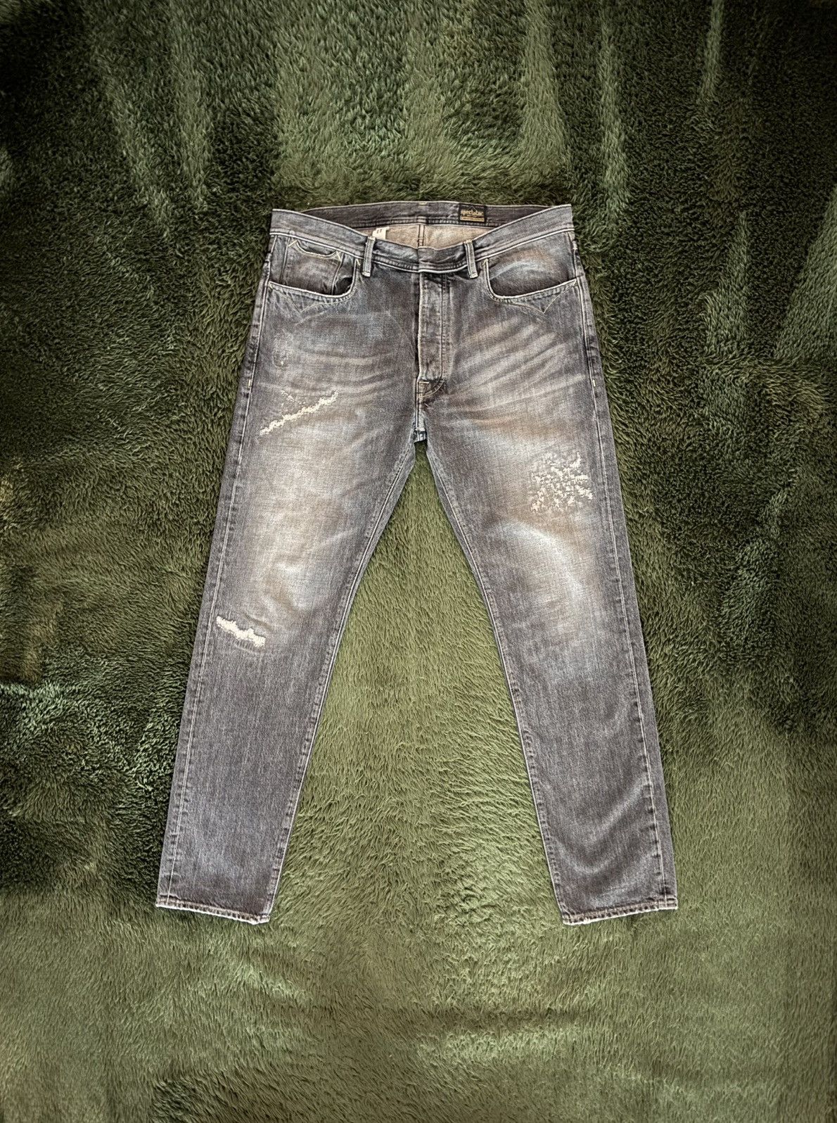 Japanese Brand [34] Spectator Made in Italy 121-003 Distressed Denim Size US 34 / EU 50 - 1 Thumbnail