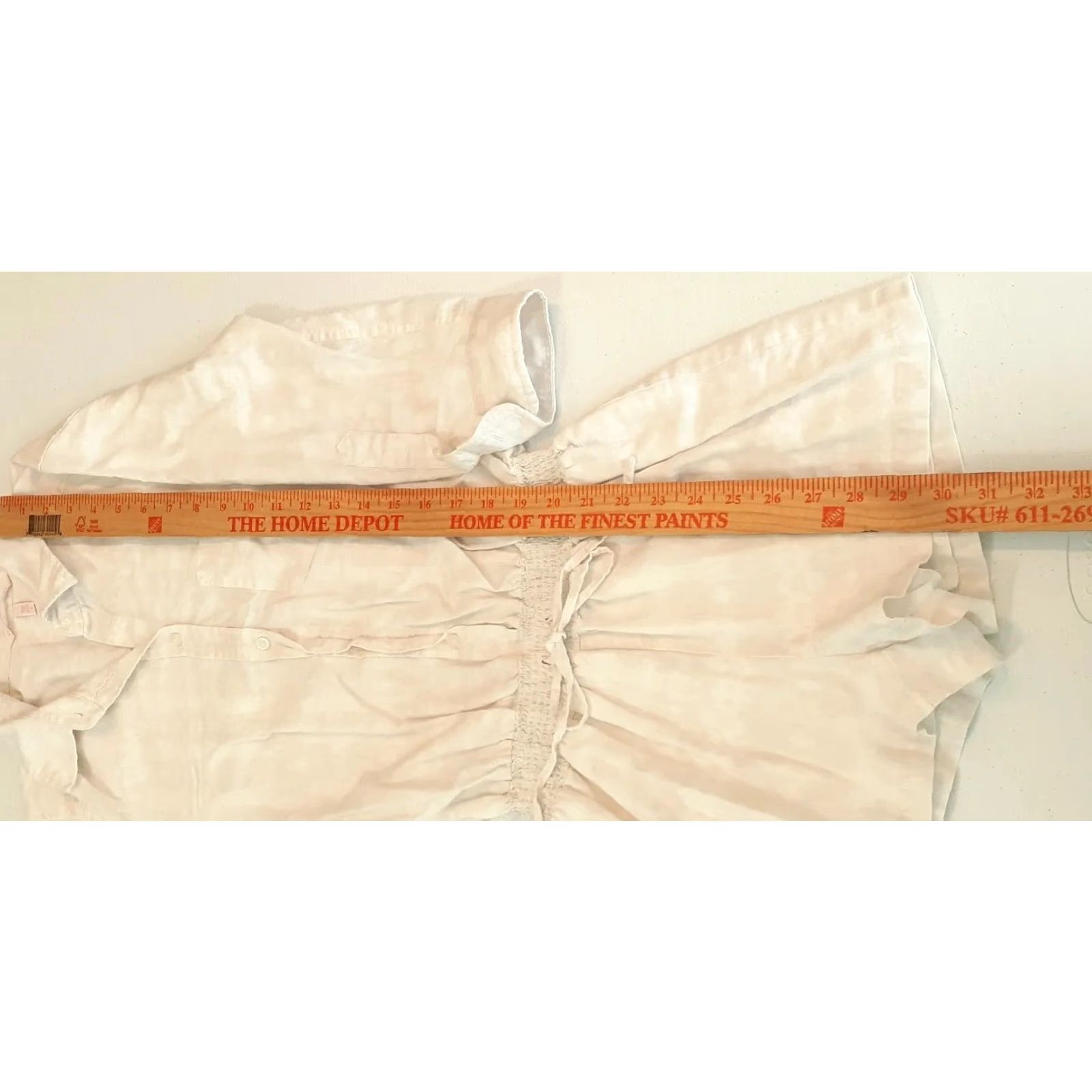 Victoria's Secret Victoria's Secret Romper XS White Collared Flax Blend Roll Tab Sleeve 2 in Inseam Womens Casual Short Overall Size 26" / US 2 / IT 38 - 6 Thumbnail