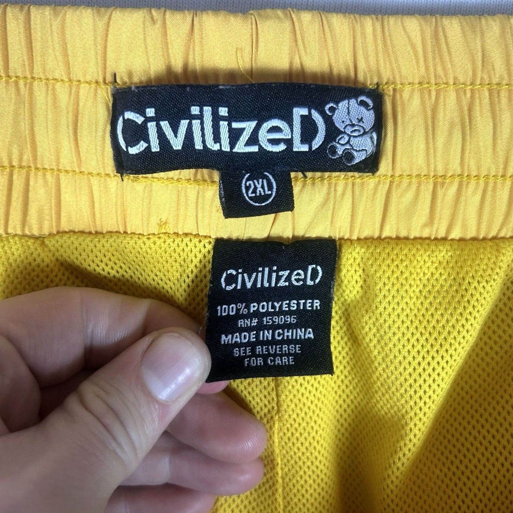 Vintage Civilized Athletic Shorts Mens 2XL Graphic Bear Embroidered Skate Lifestyle Shorts Size US 39 - 5 Thumbnail