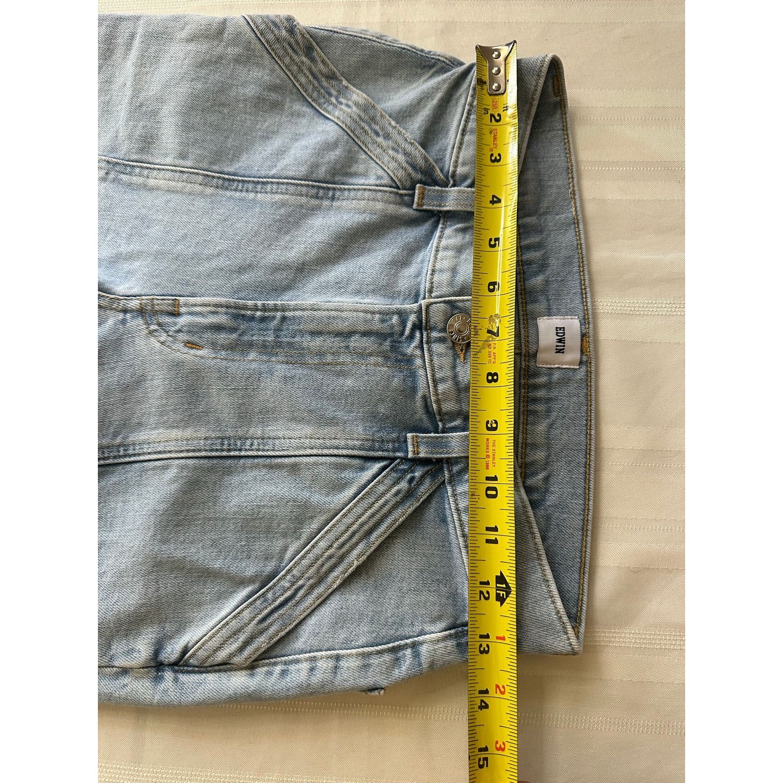 Edwin EDWIN Straight Leg Jeans Light Wash Front Seam Women's Sz 25 Size 25" / US 0 / IT 36 - 6 Thumbnail