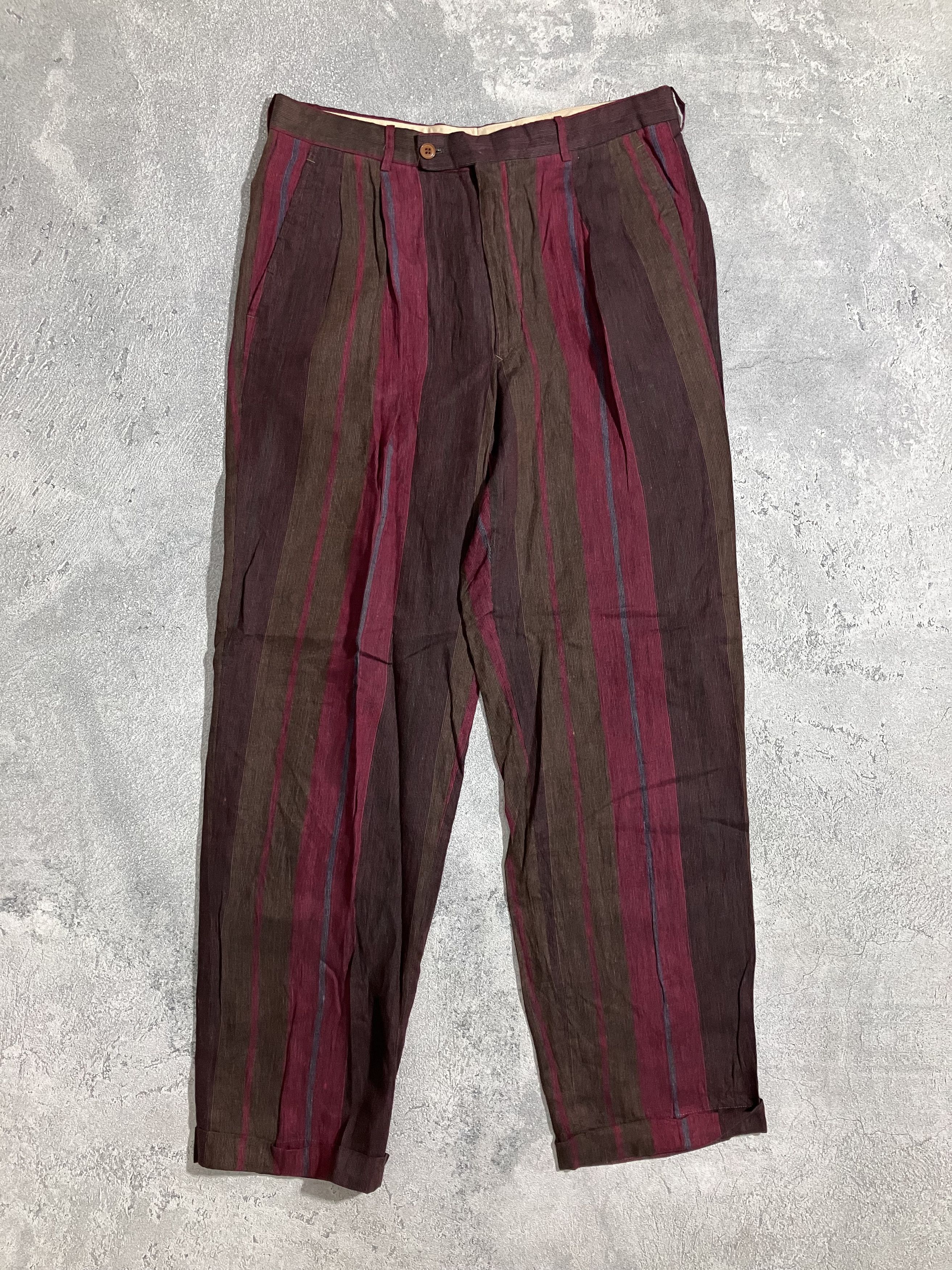 If Six Was Nine × Kenzo 90's Vintage Kenzo Stripe Trouser Size US 34 / EU 50 - 1 Thumbnail