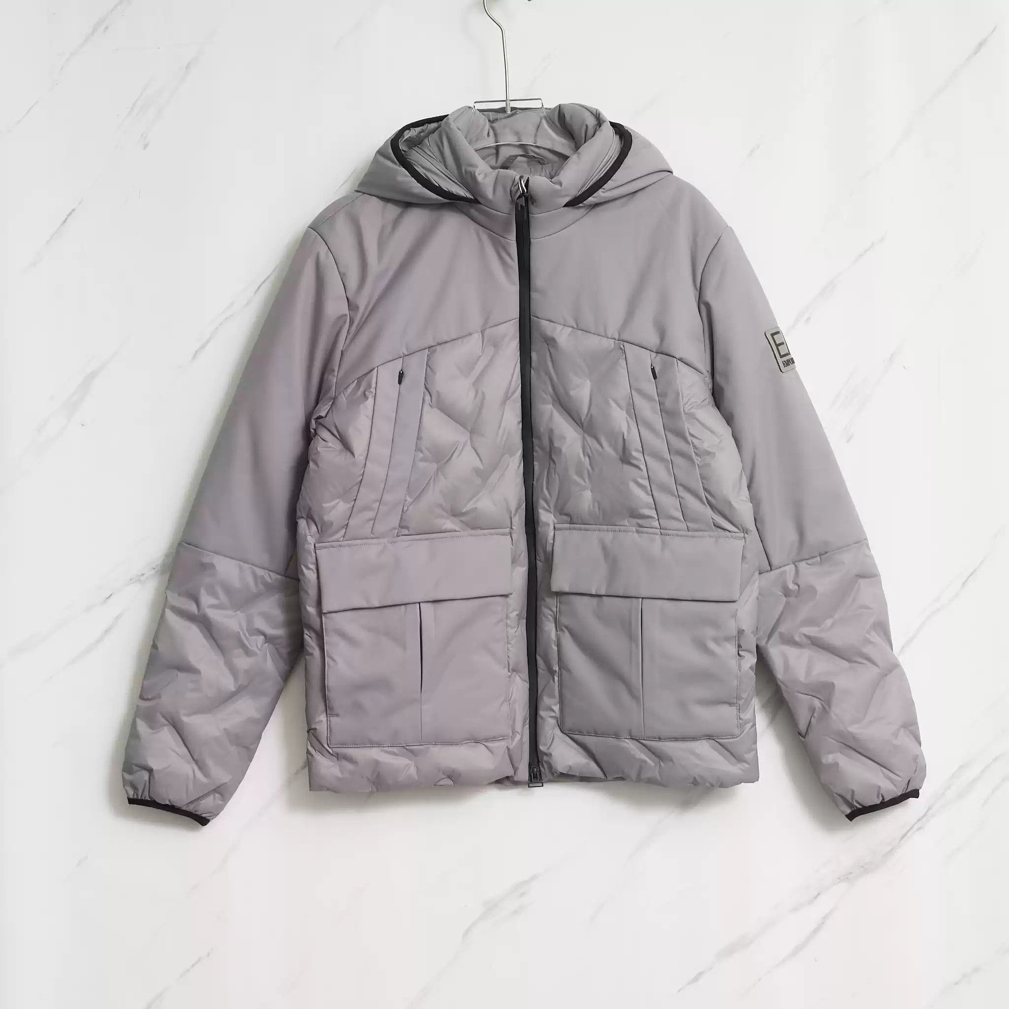 Emporio Armani EA7 Men's Patchwork Hooded Cotton Jacket Size US M / EU 48-50 / 2 - 1 Thumbnail