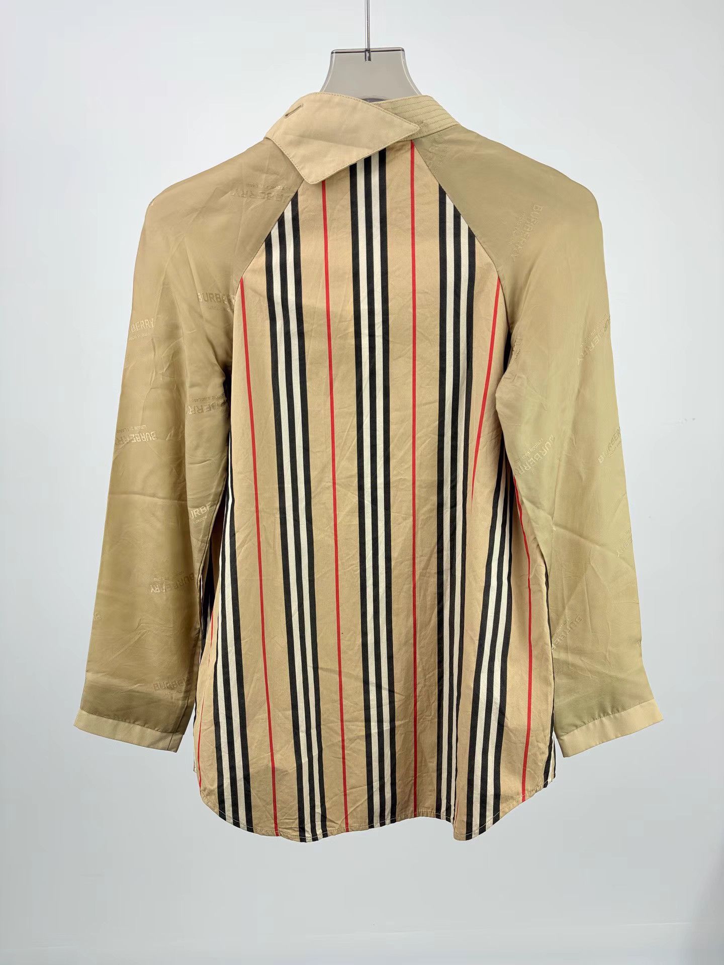 Burberry BURBERRY Striped Panel Long Sleeve Shirt Size US XL / EU 56 / 4 - 2 Thumbnail