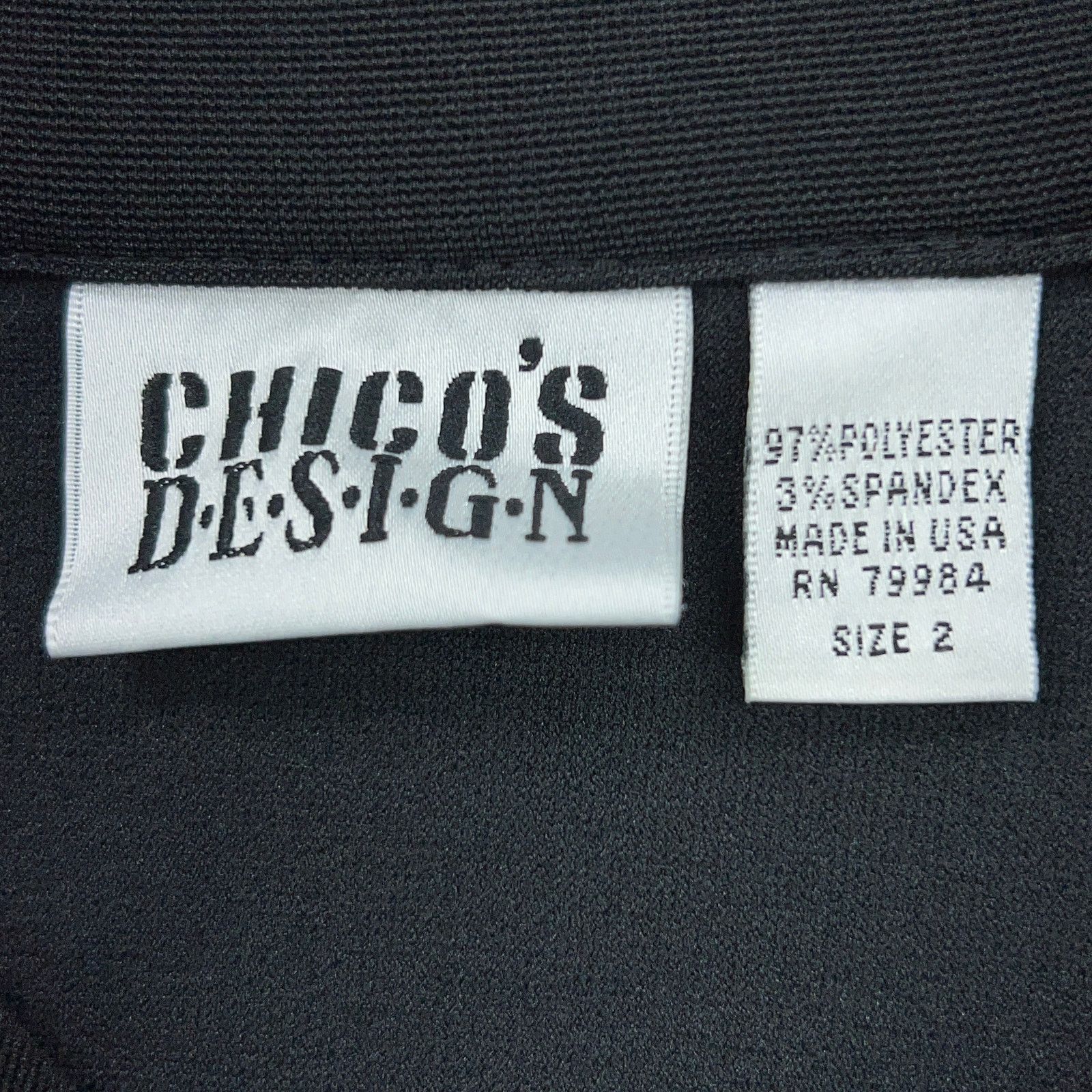 Chicos Chicos Womens Size 2 US 12 Jacket Black Button Tiny Flaw Size L / US 10 / IT 46 - 13 Thumbnail